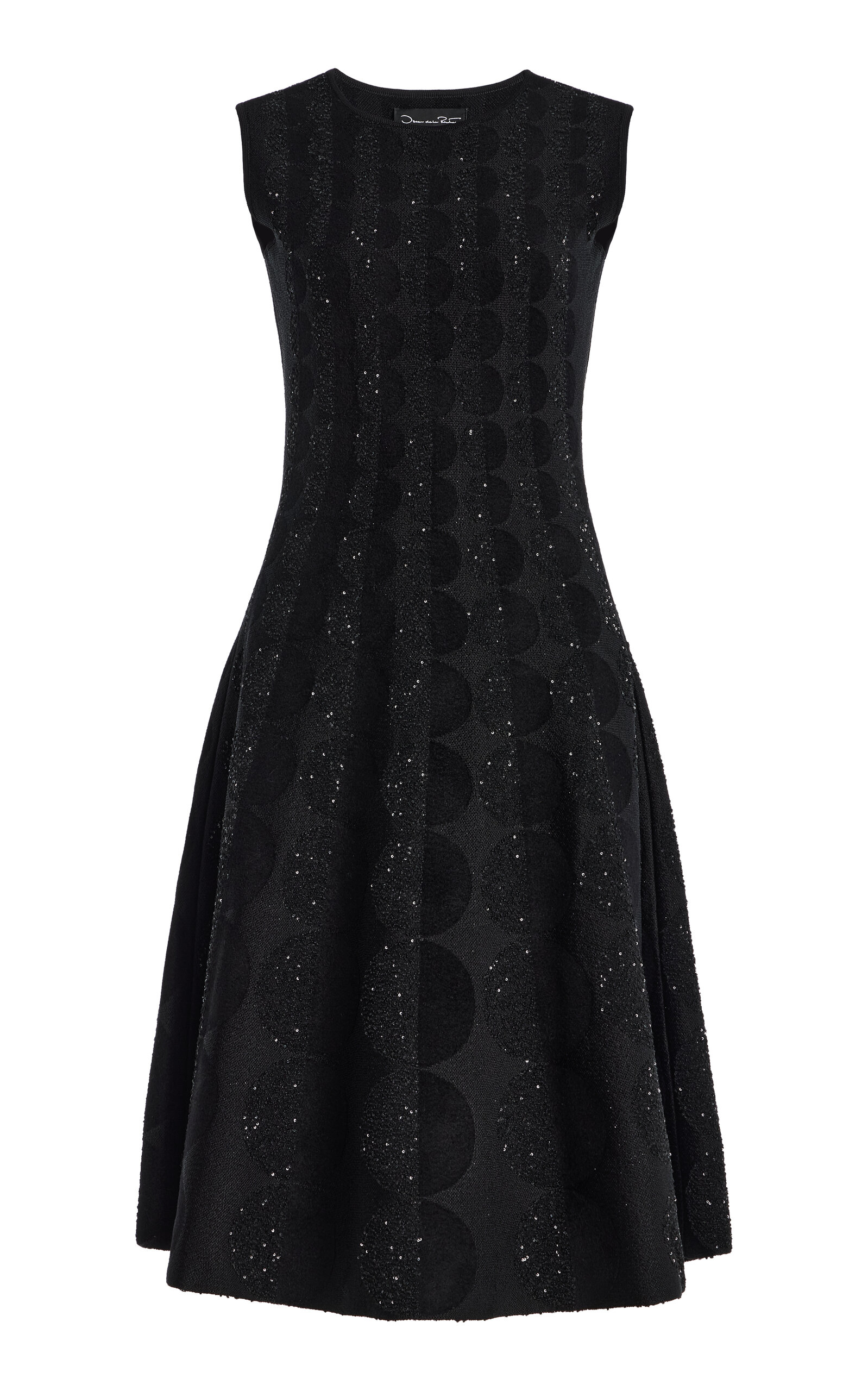 Oscar de la Renta Stretch-Cotton Jacquard Dress
