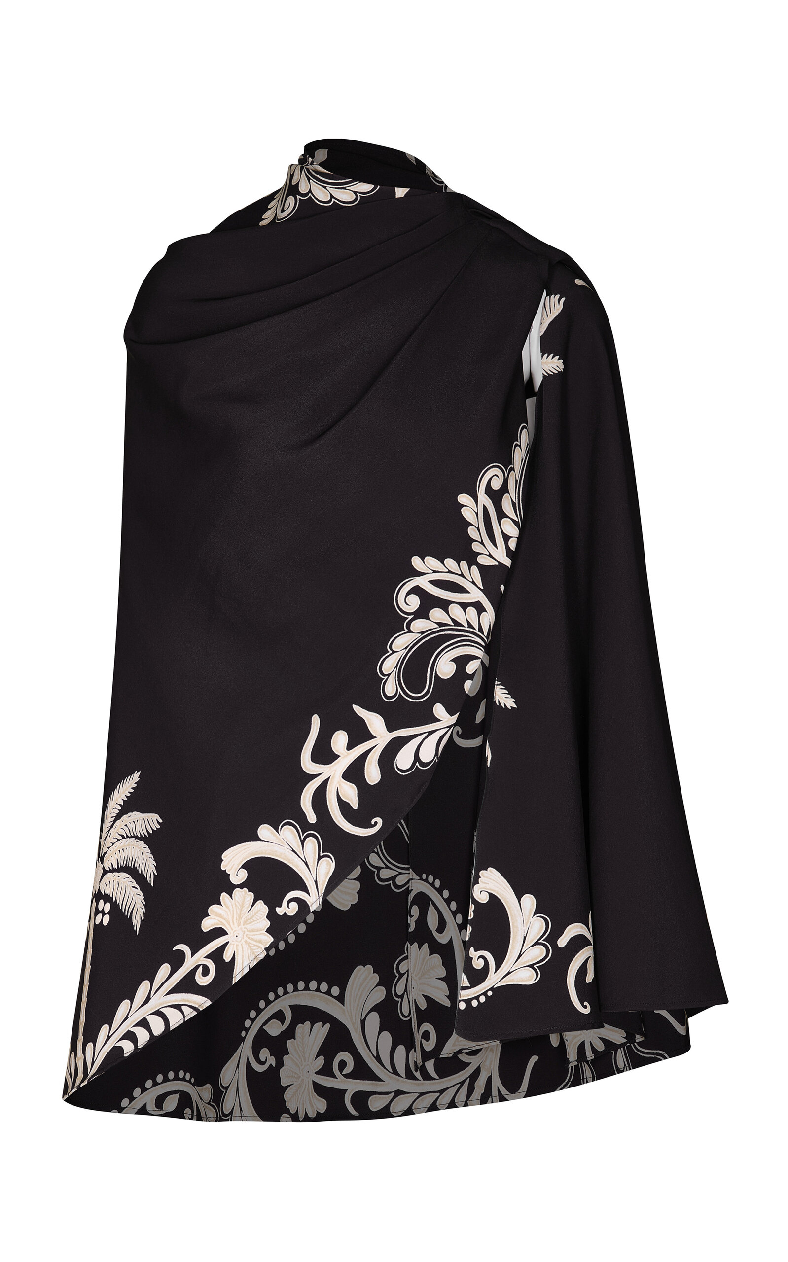Johanna Ortiz Interior Voyages Crepe Cape - Black/white
