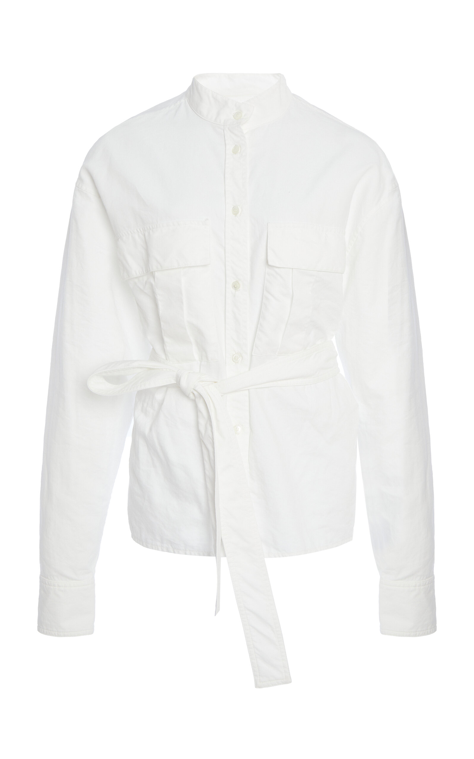 Ferragamo Utility Cotton-Blend Shirt - White