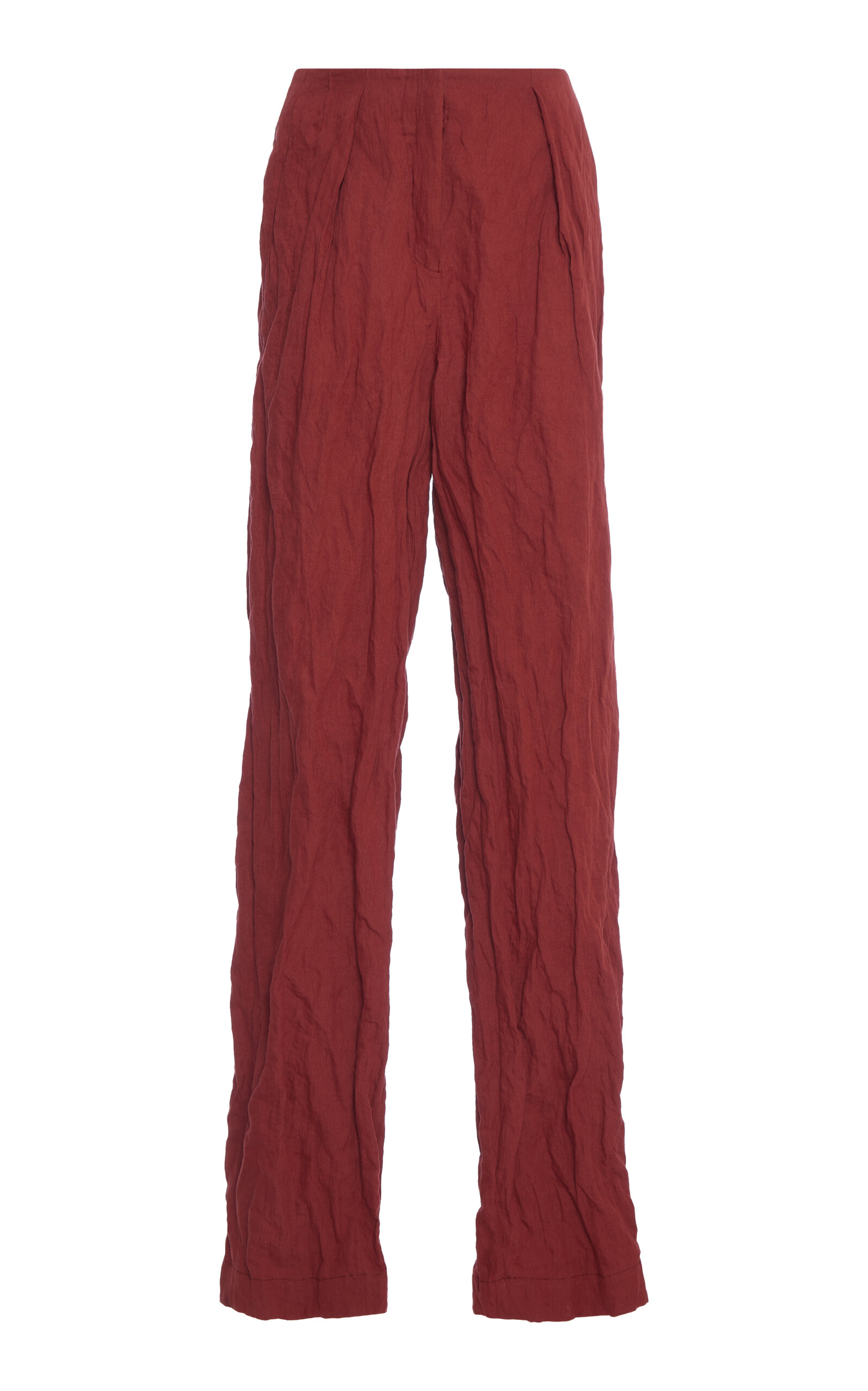 Ferragamo Textured Cotton-blend Cargo Pants In Red