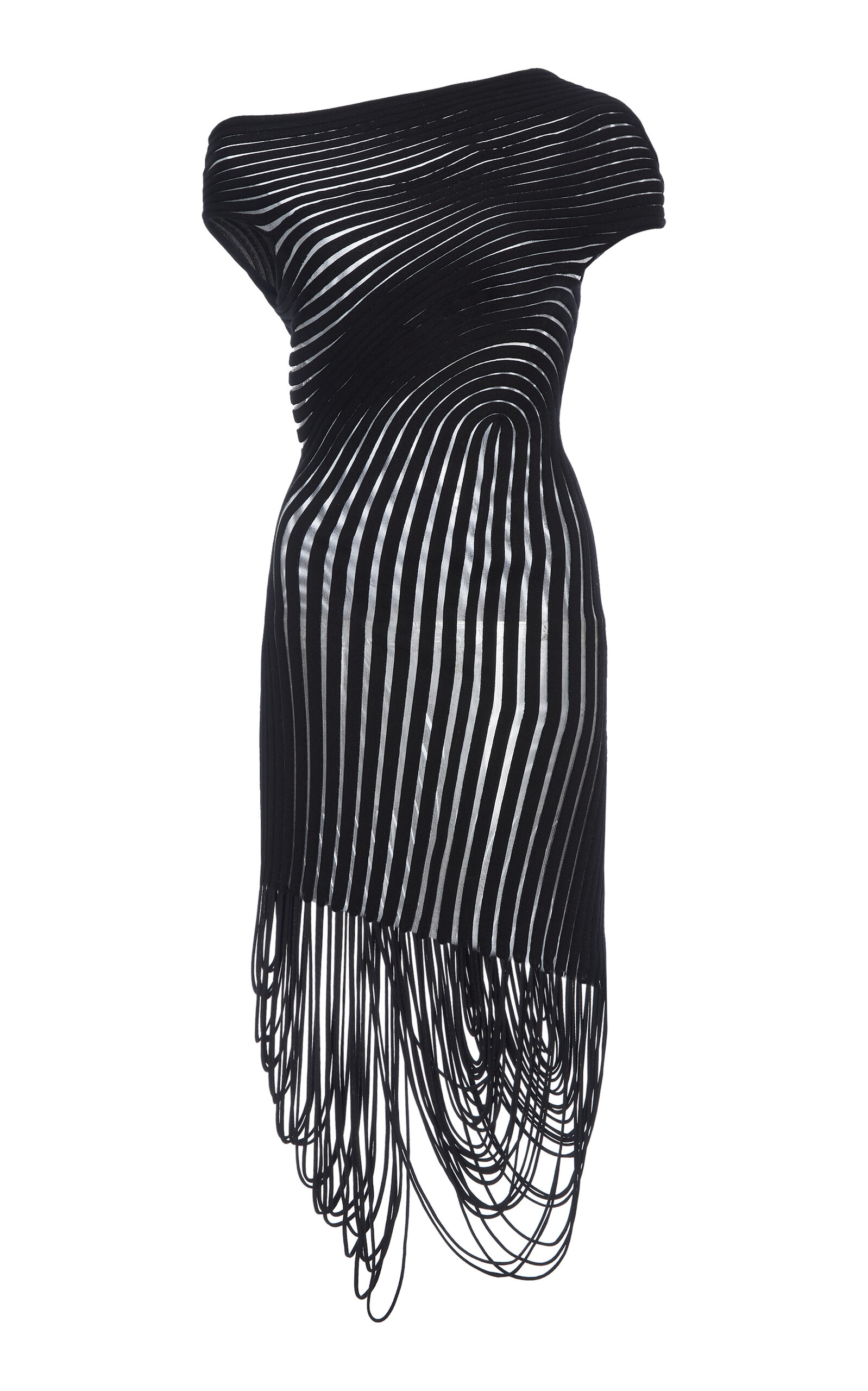 Ferragamo Embroidered Sheer Midi Dress