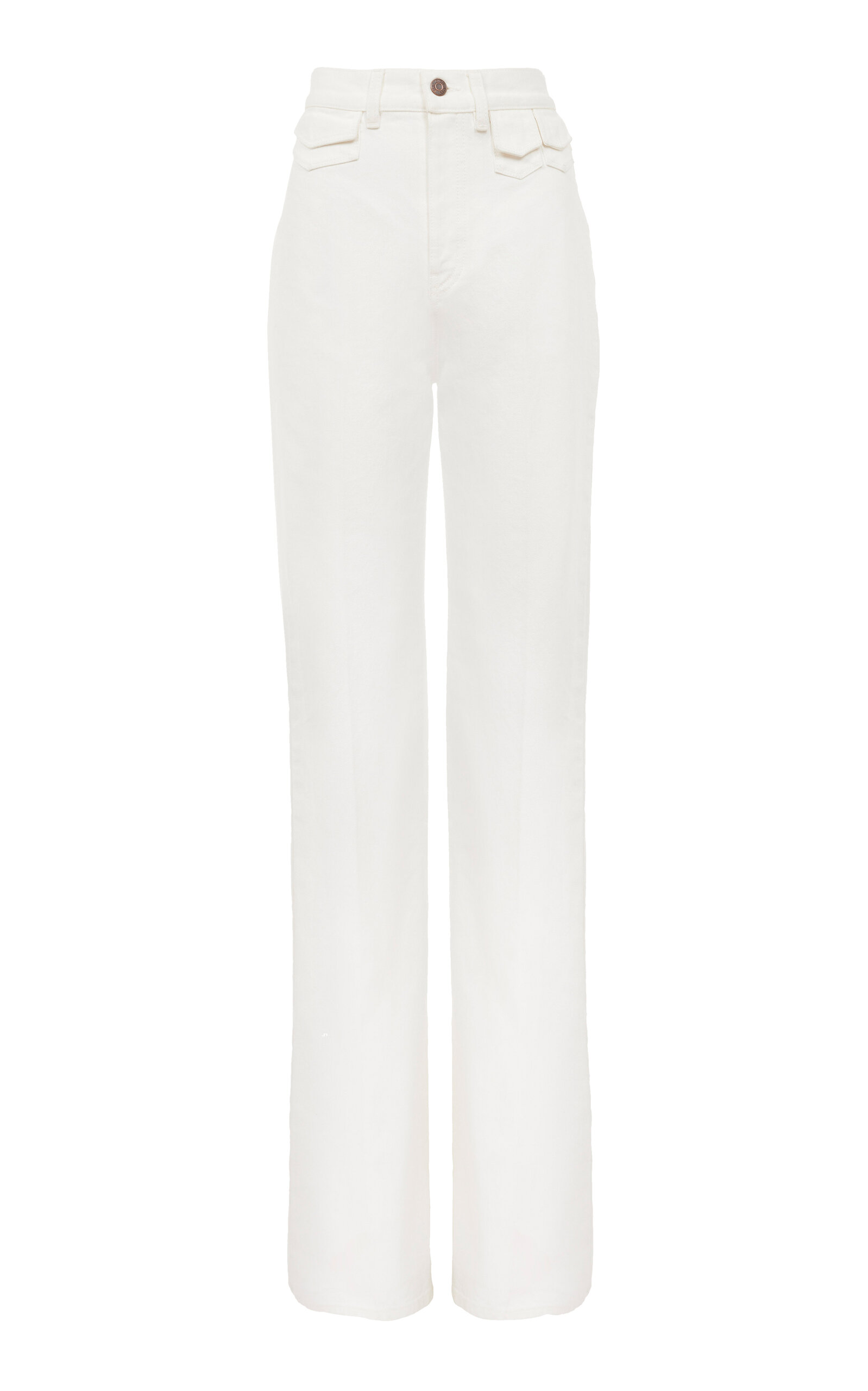 Chloé Ivory Flared Denim Trousers In White