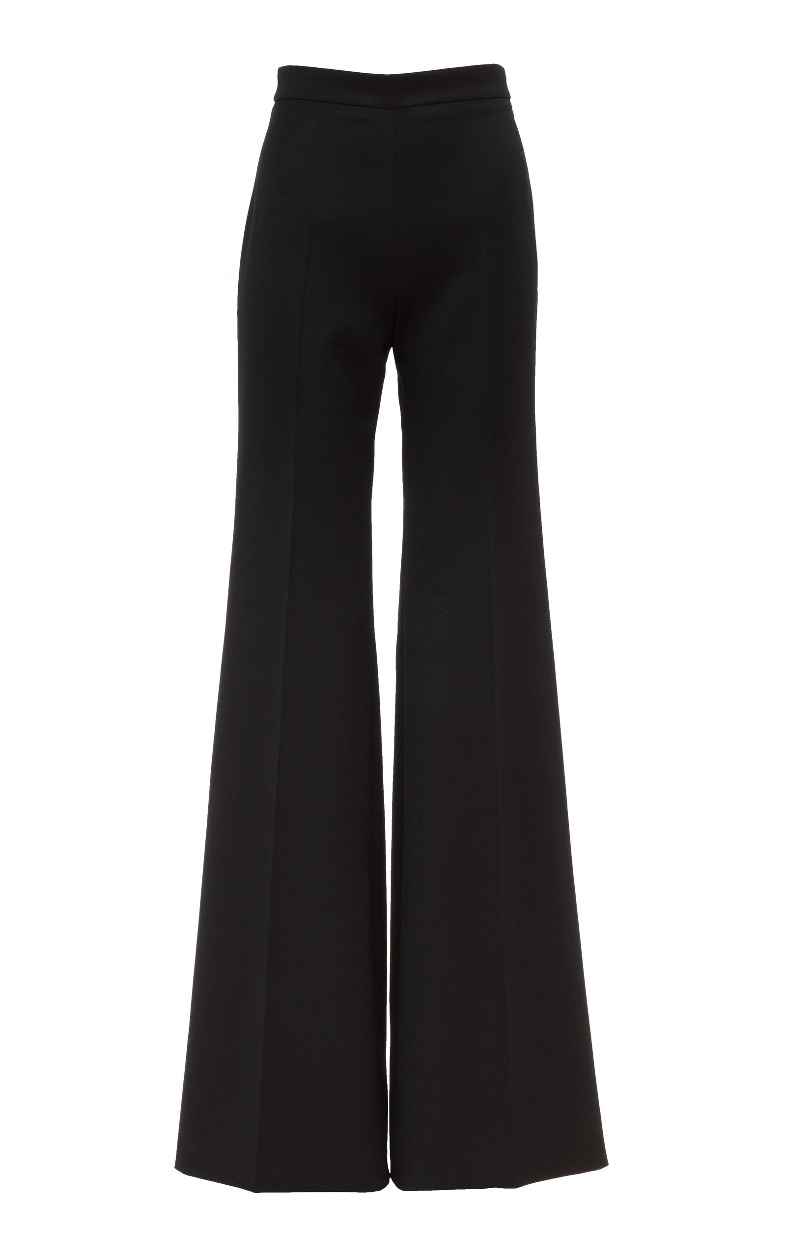 Chloé High-Rise Grain De Poudre Wool Wide-Leg Pants - Women's Clothing