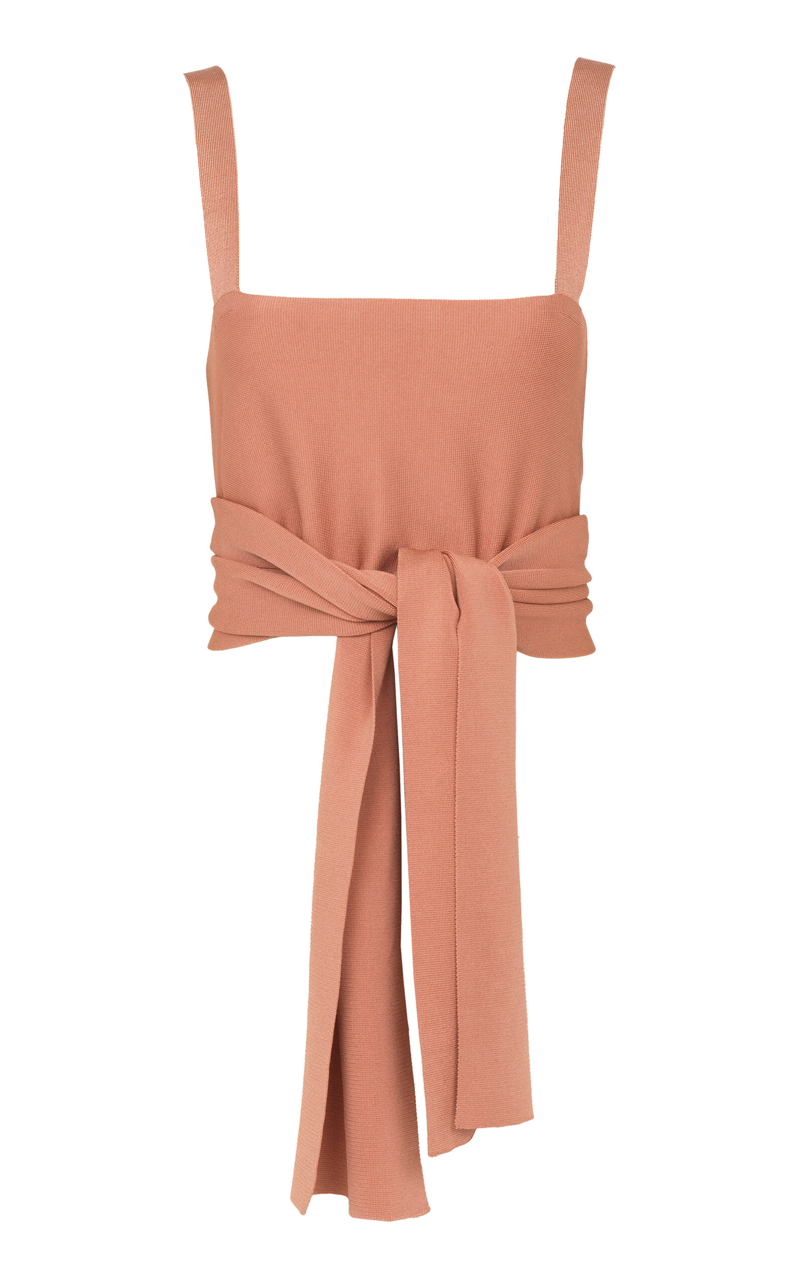 Chloé Front-tie Cropped Tank Top In Light Pink
