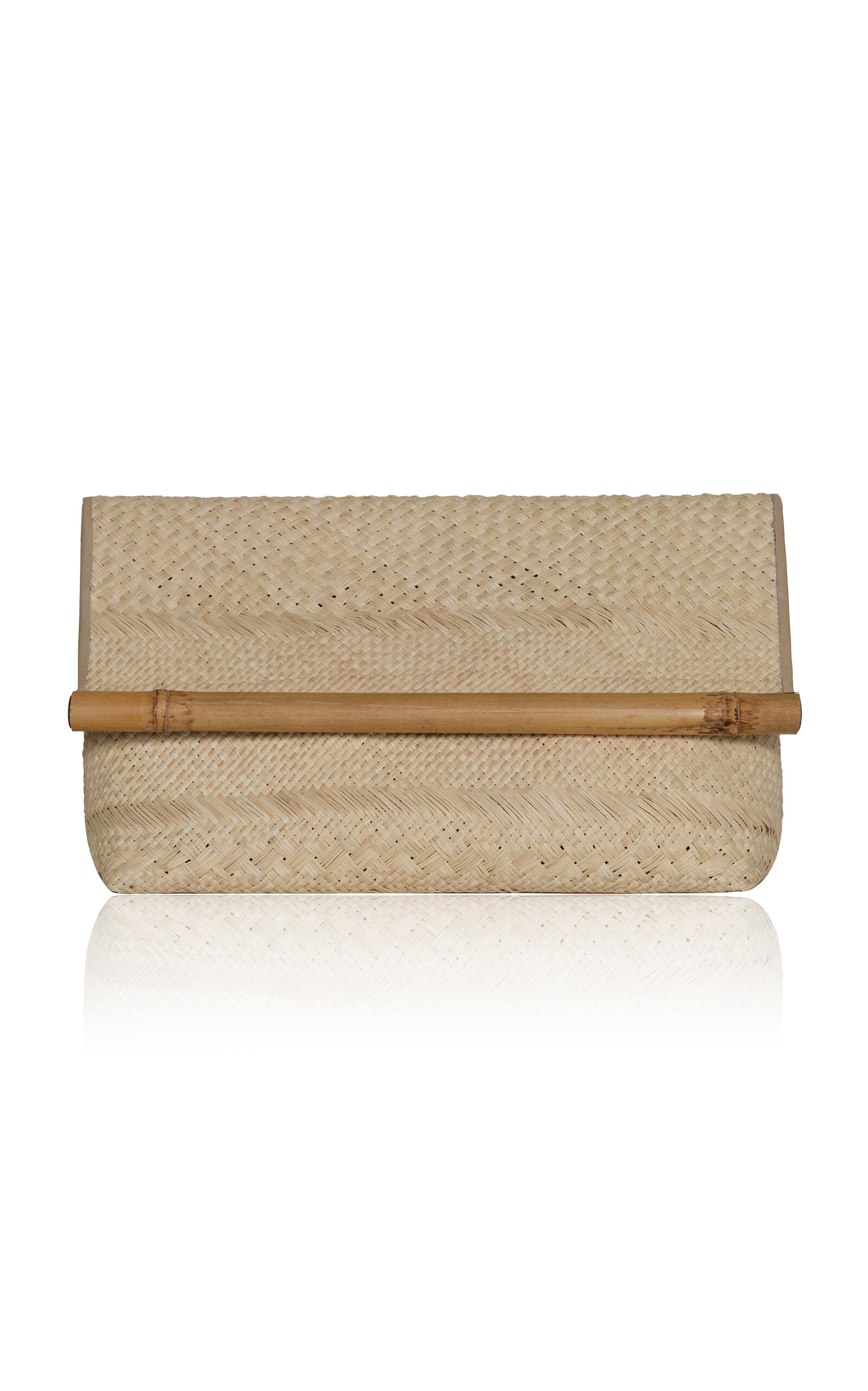 Johanna Ortiz Memorias Hacia El Sur Natural Palm Clutch - White - OS