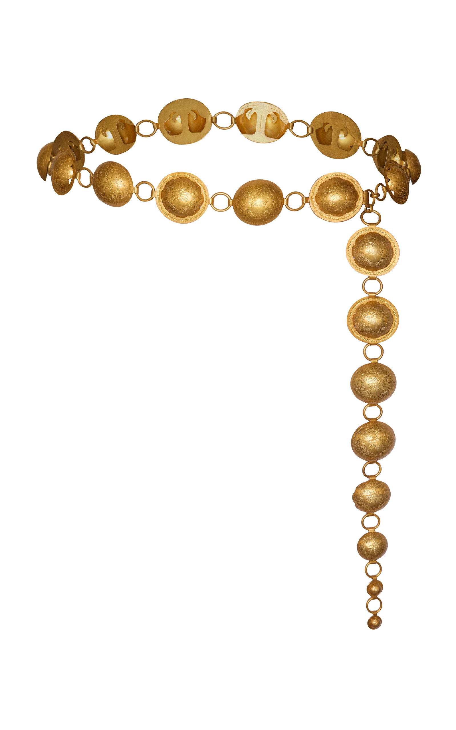 Shop Johanna Ortiz Tropical Vibes Brass Belt In Gold