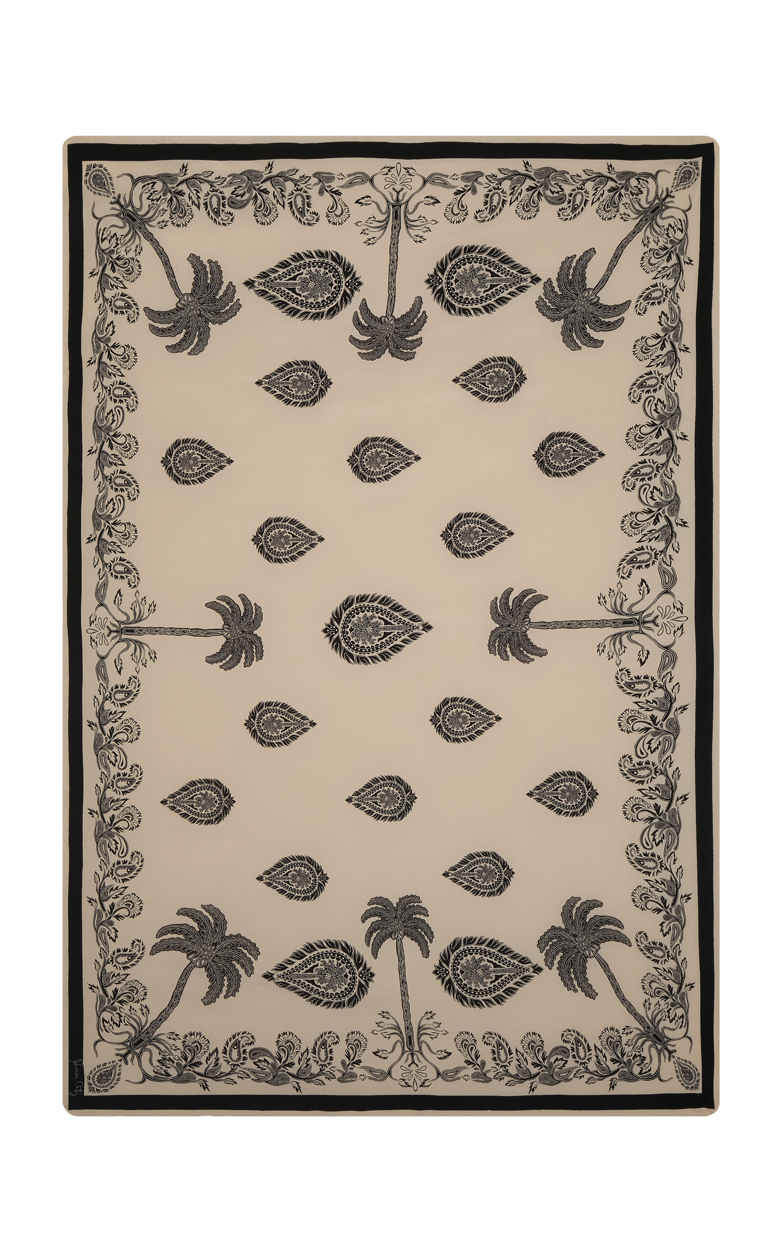 Johanna Ortiz Tropical Bandana Silk Shawl - White - OS