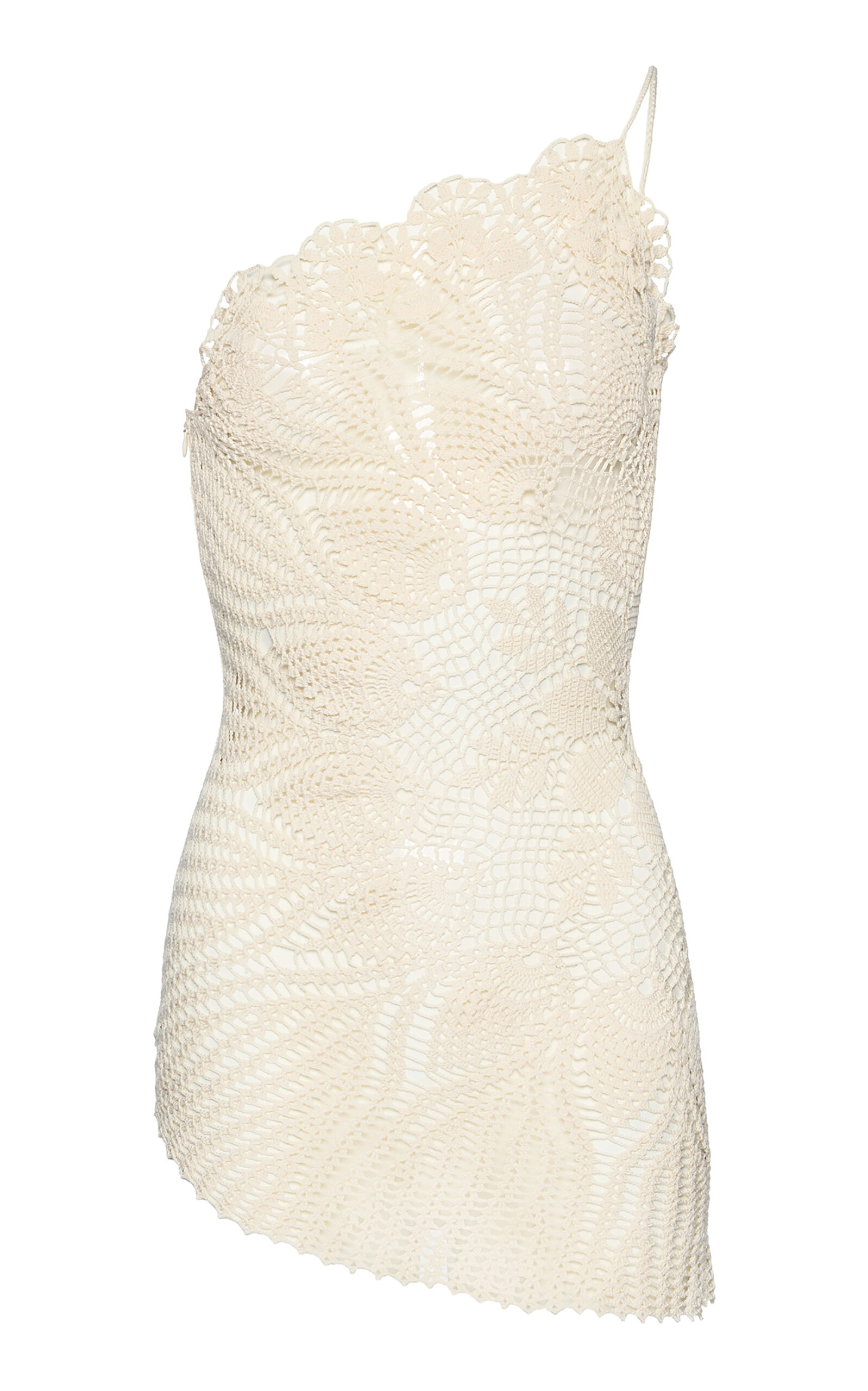 Magda Butrym Single-Shoulder Cotton Mini Dress - Ivory