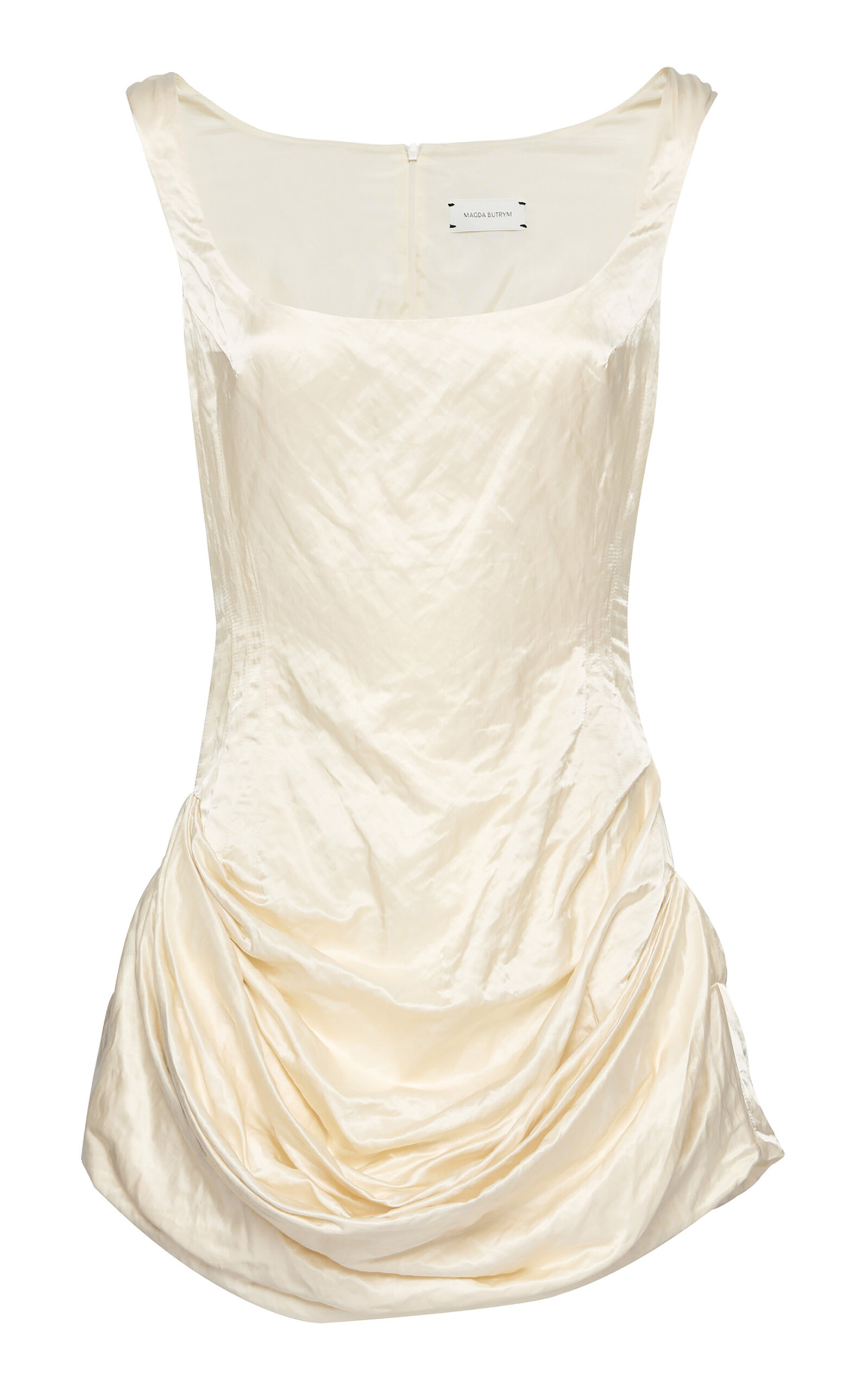 Magda Butrym Gathered Cotton Mini Dress - Ivory