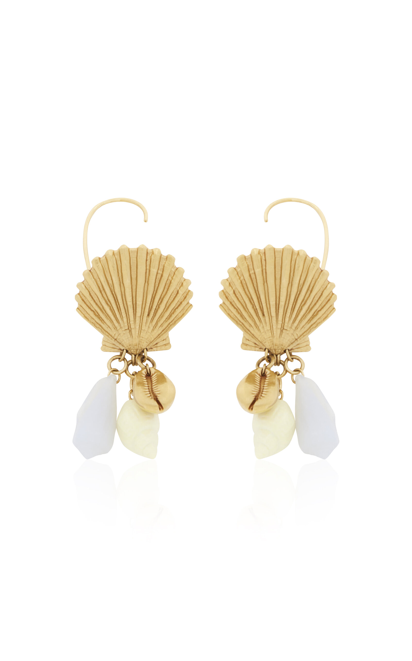 Chloé Shell Drop Earrings In Gold