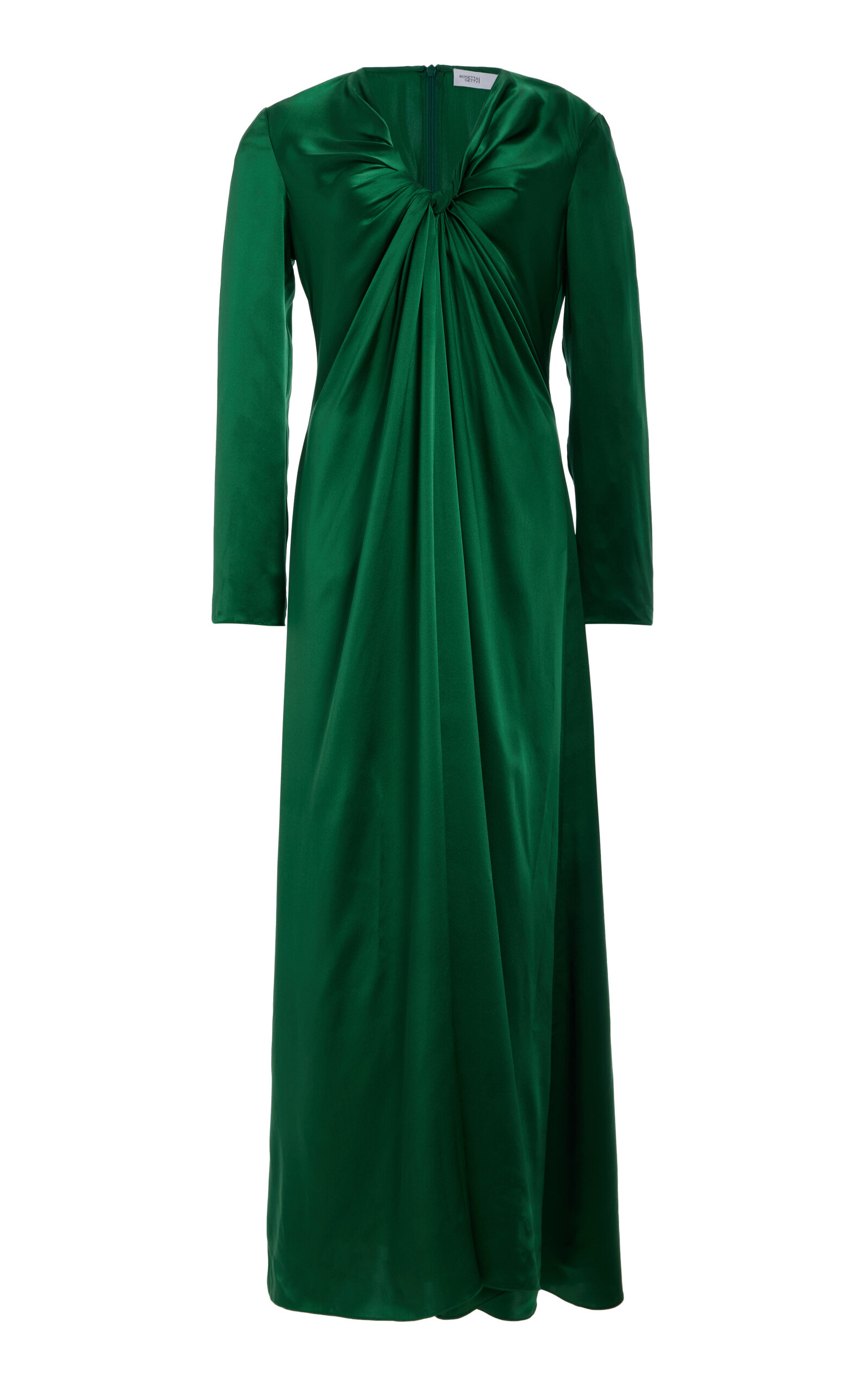 Rosetta Getty Silk Gown In Green