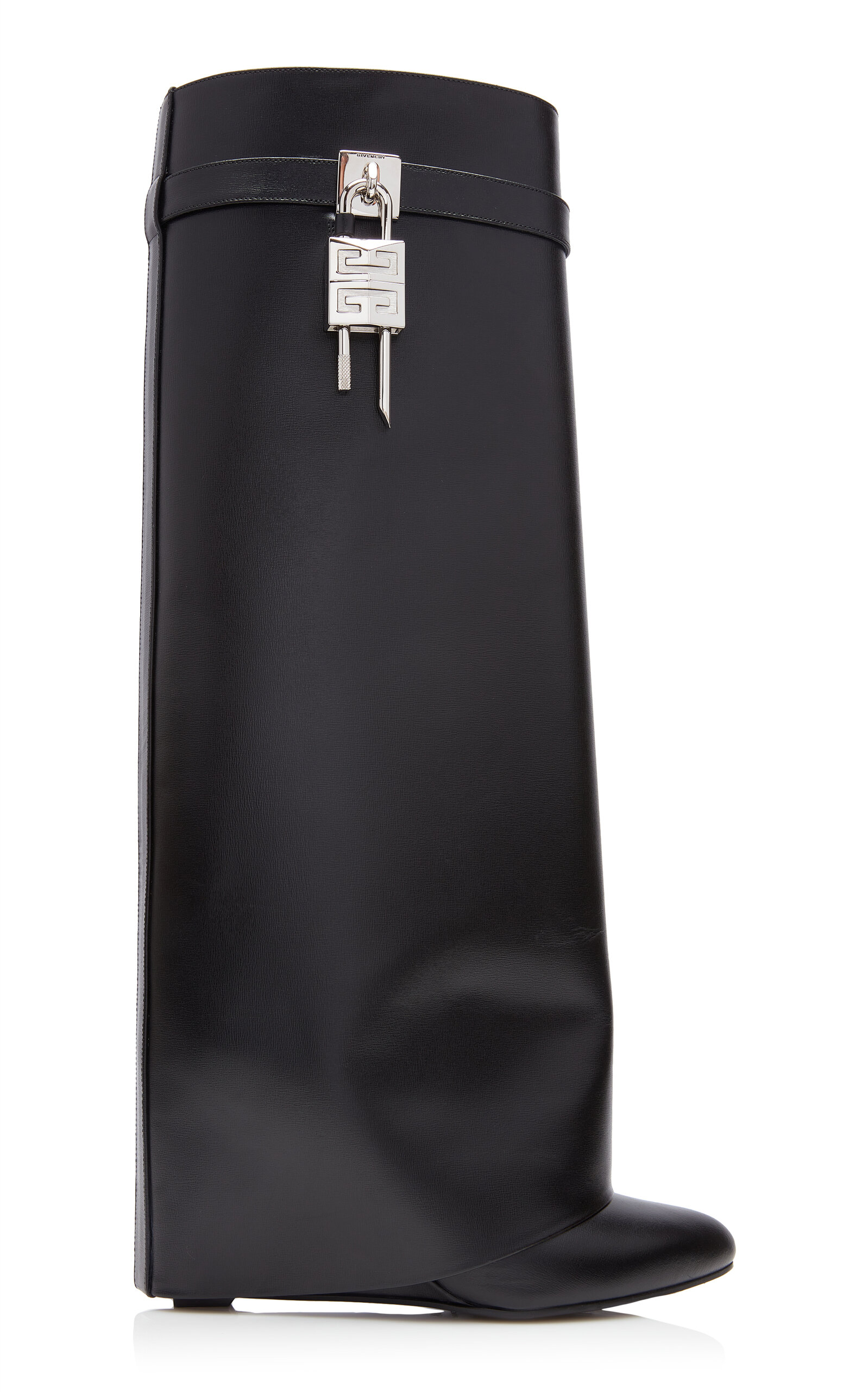 Givenchy Shark Lock Wide-Fit Leather Pant Boots