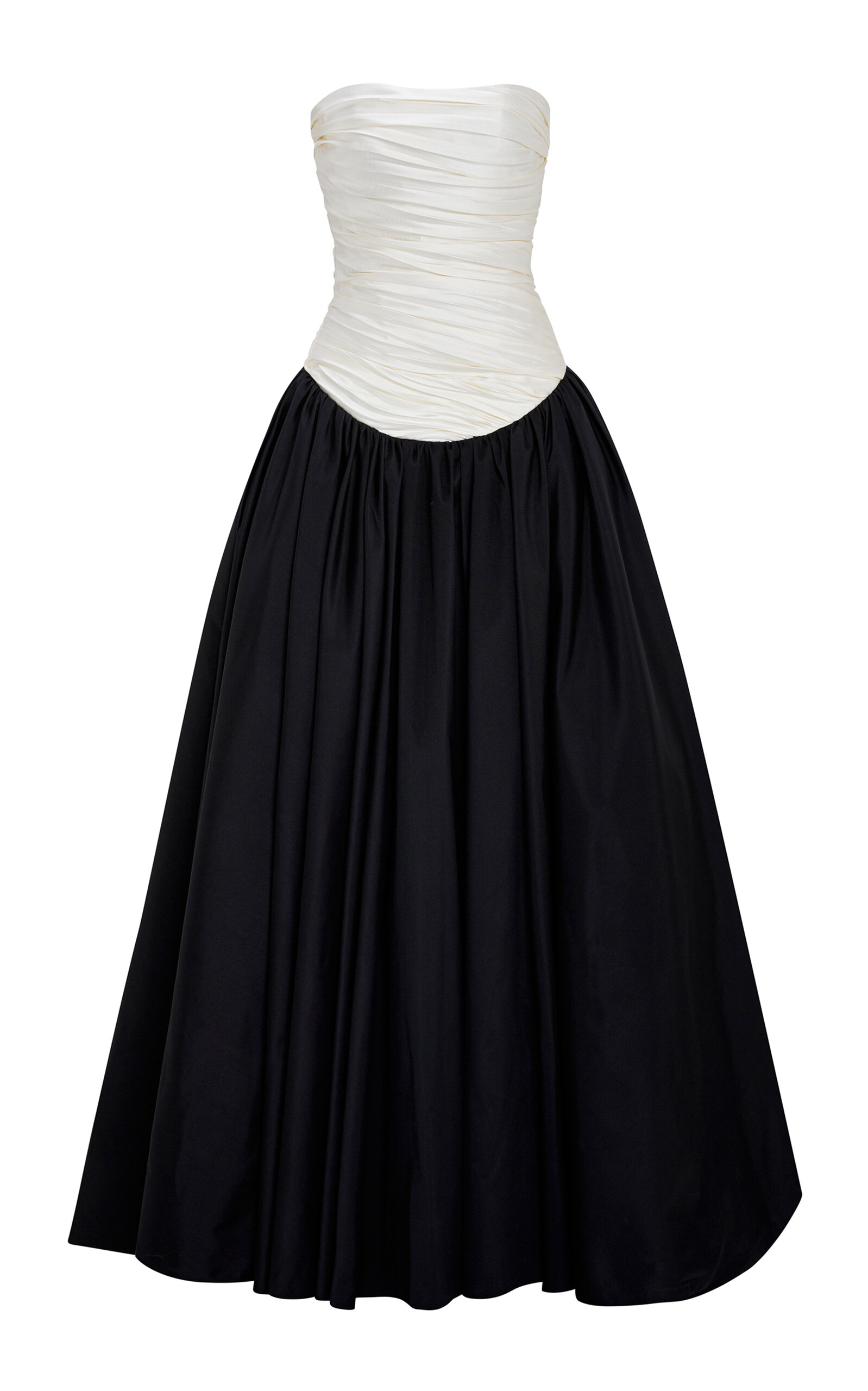 Drop-Waist Silk-Taffeta Gown