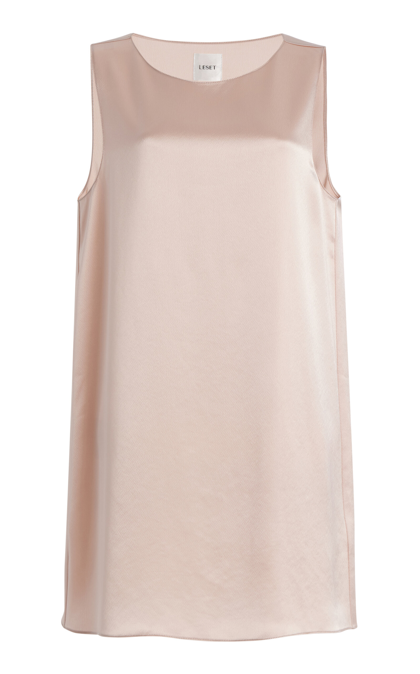 Leset Barb Satin Mini Dress In Pink