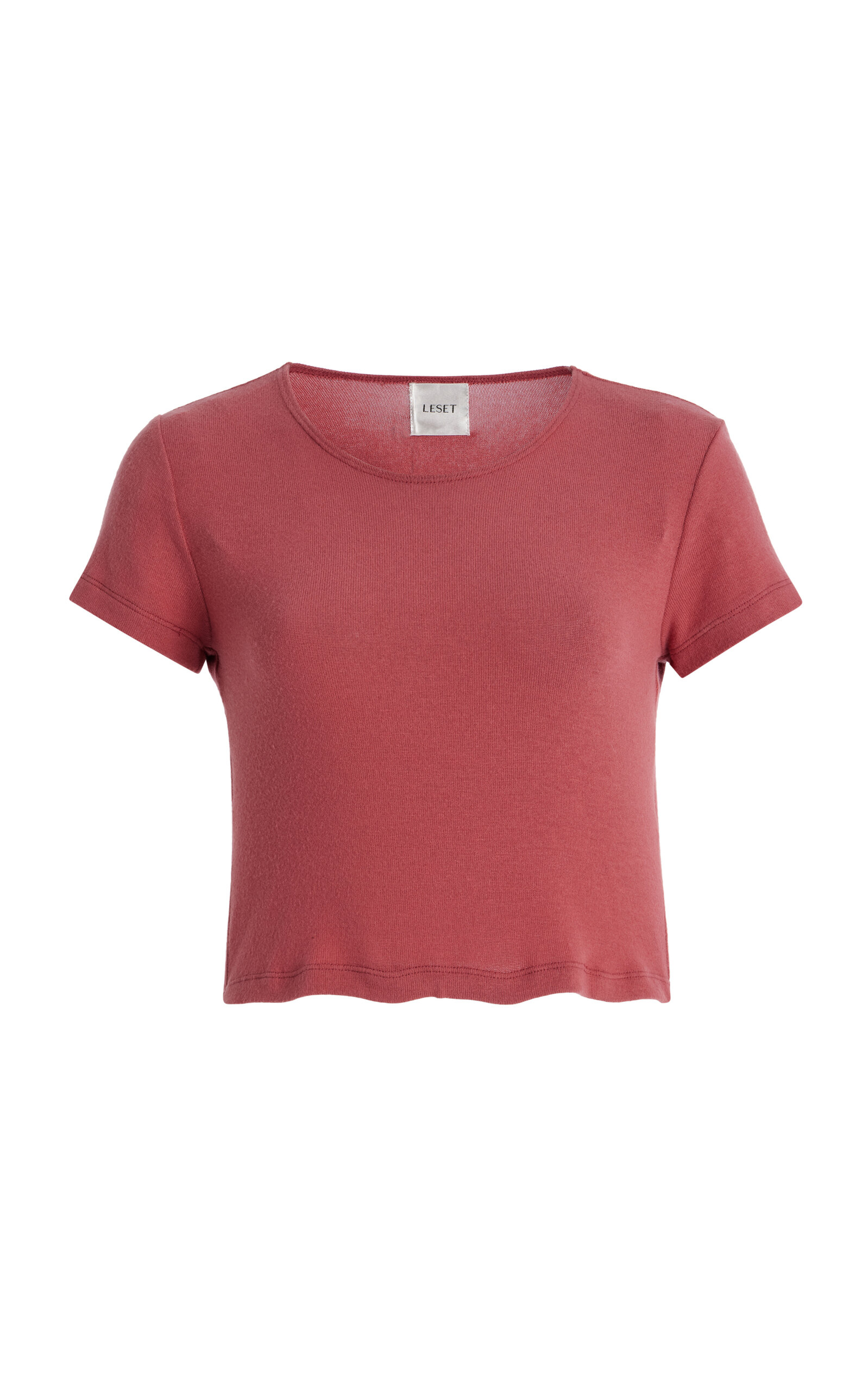 Leset Lauren Cropped Jersey T-Shirt - Women's Clothing