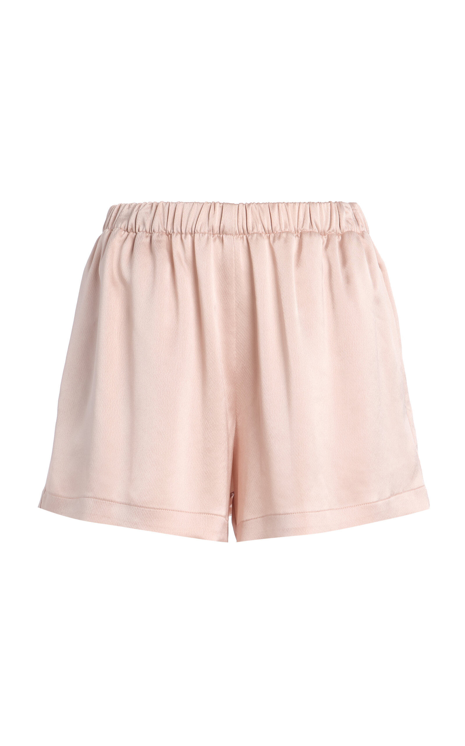 Leset Barb Satin Boxer Shorts - Pink - XS