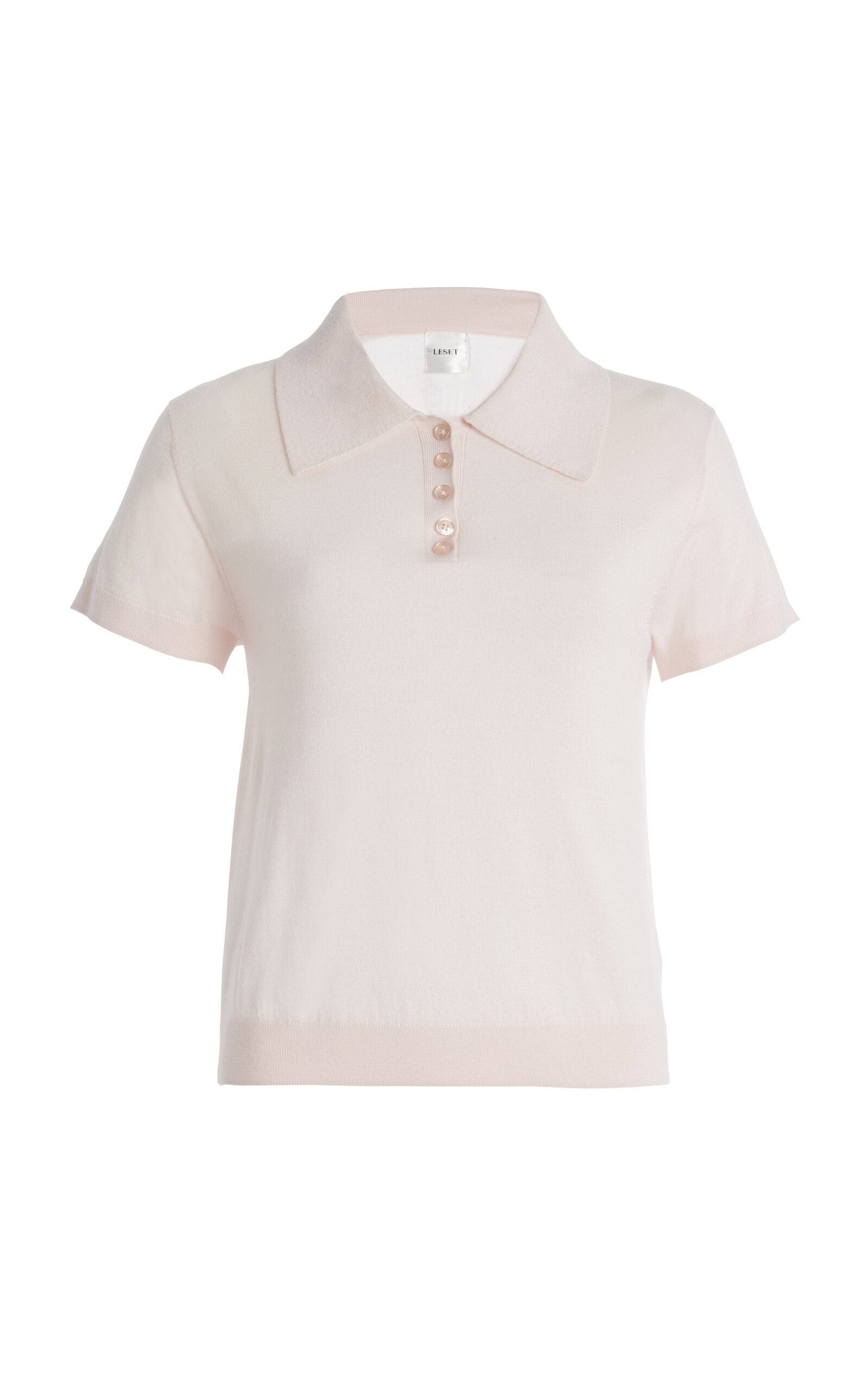Leset James Wool Polo Shirt - Pink
