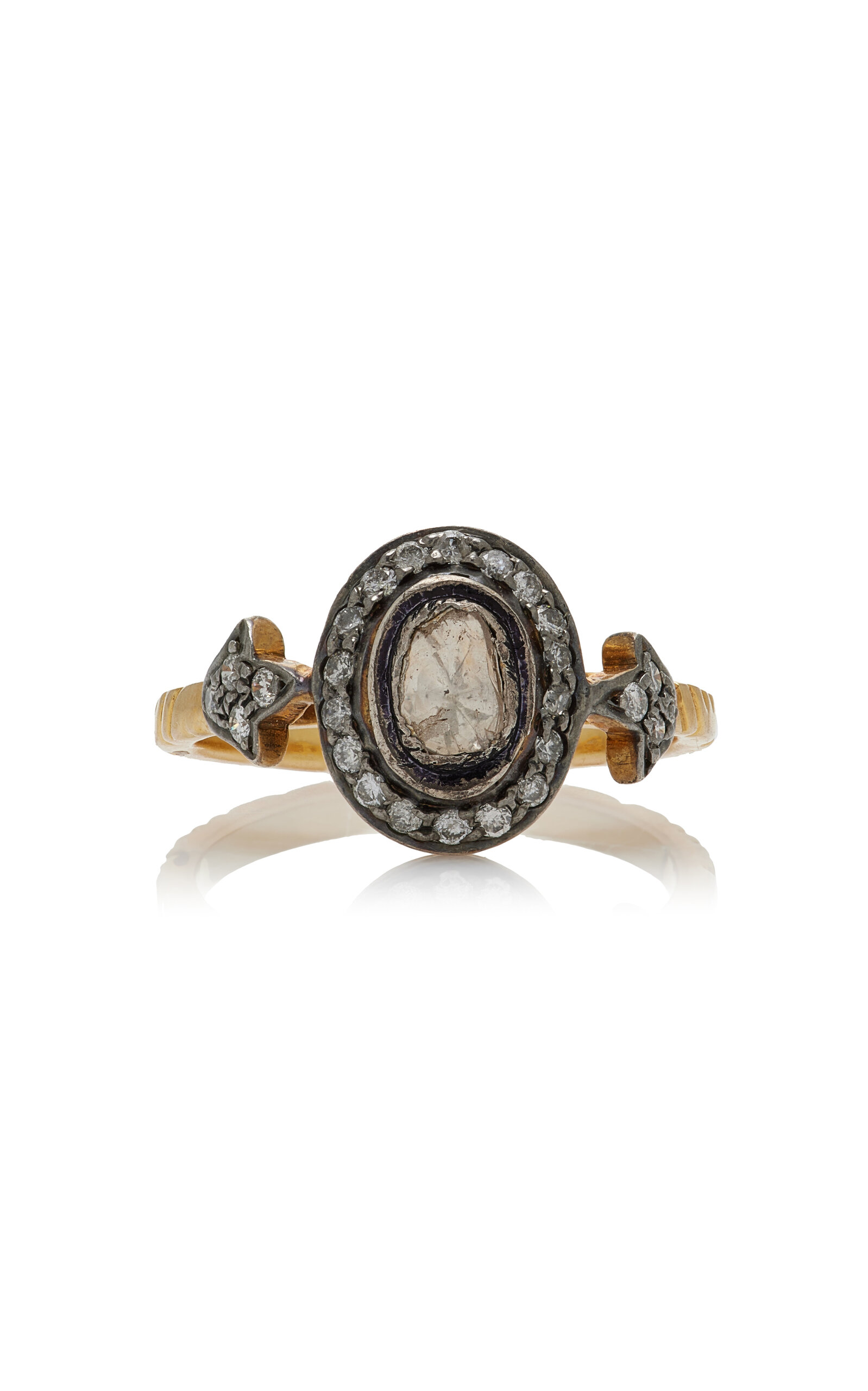 Amrapali One-of-a-Kind Jaipur 14K Yellow Gold; Black Rhodium Diamond Ring - Gold - US 6.25 - Moda Operandi