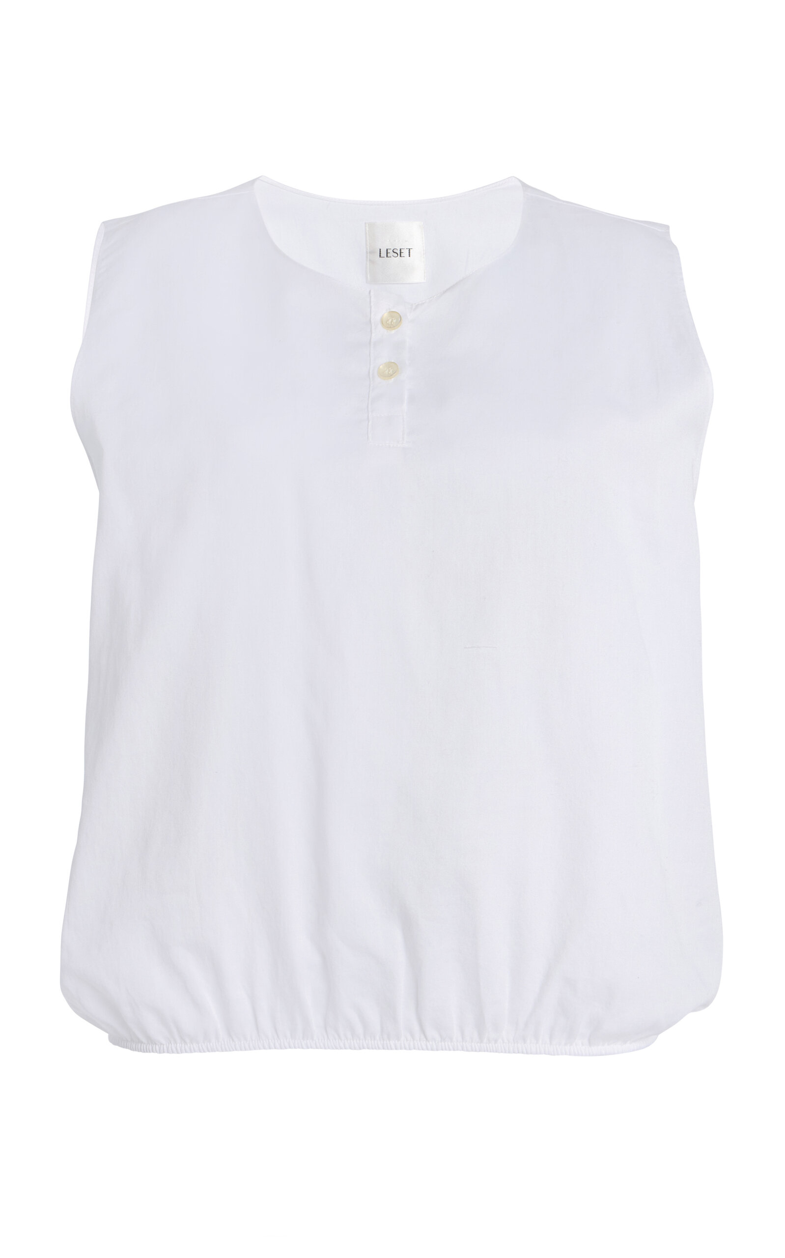 Leset Yoko Cotton Top In White