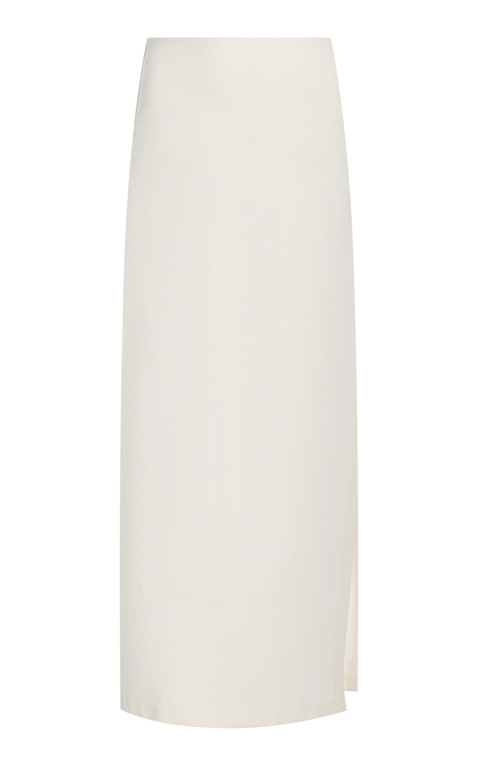 Shop Leset Rio Side-slit Jersey Maxi Skirt In White