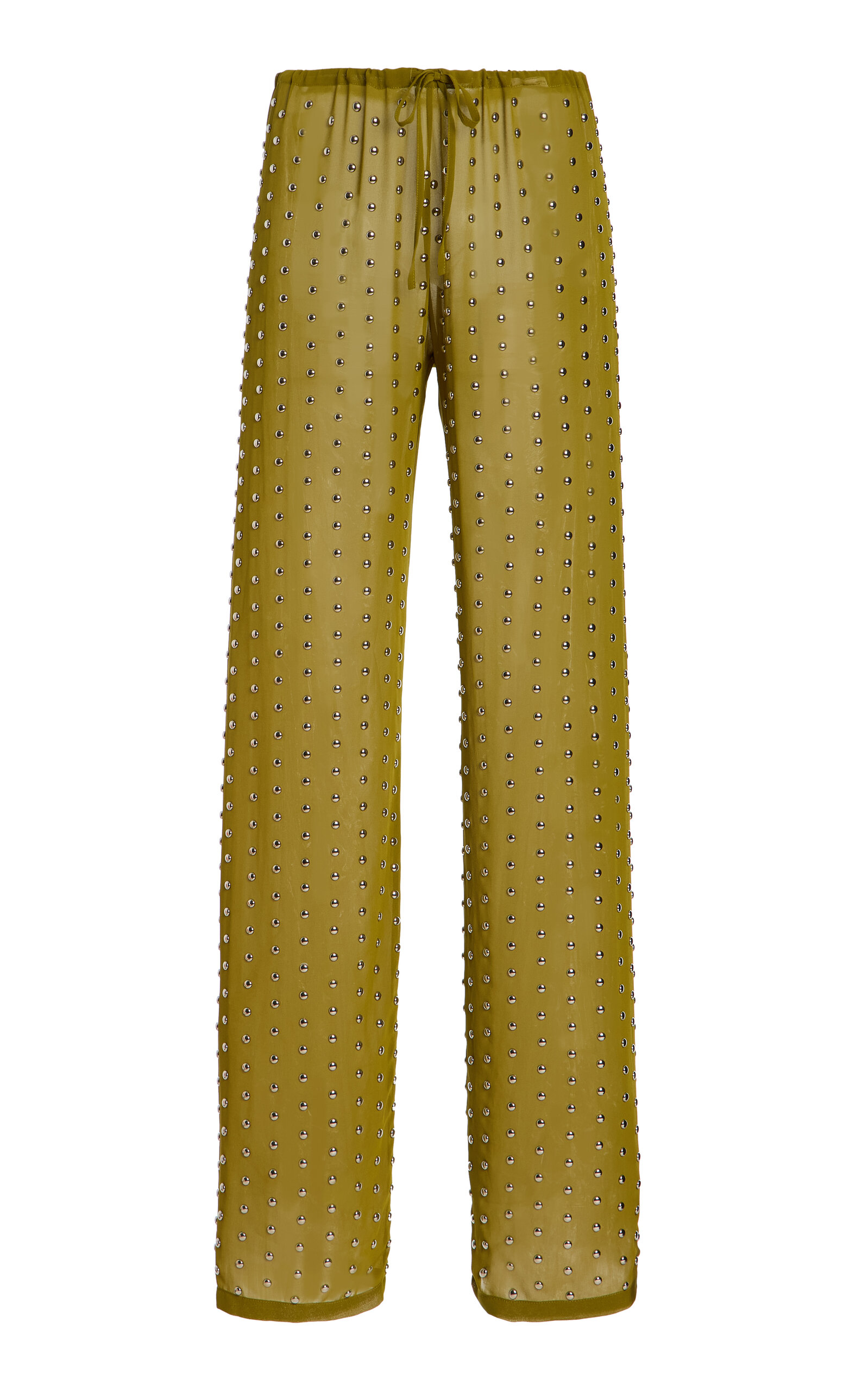 Dries Van Noten Pachas Studded Voile Skinny Pants