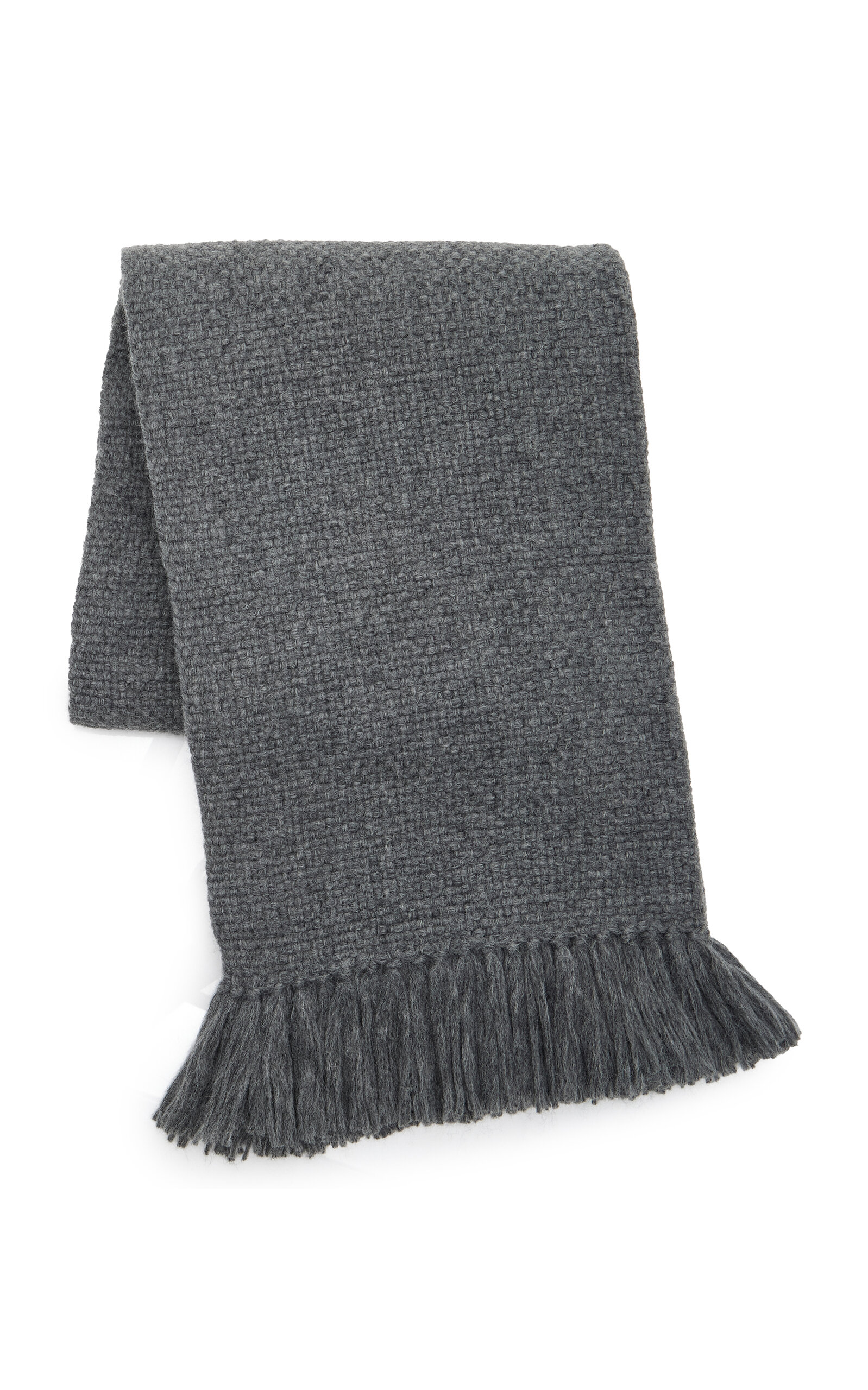 Jenni Kayne Exclusive Alpaca Basketweave Throw - Dark Grey