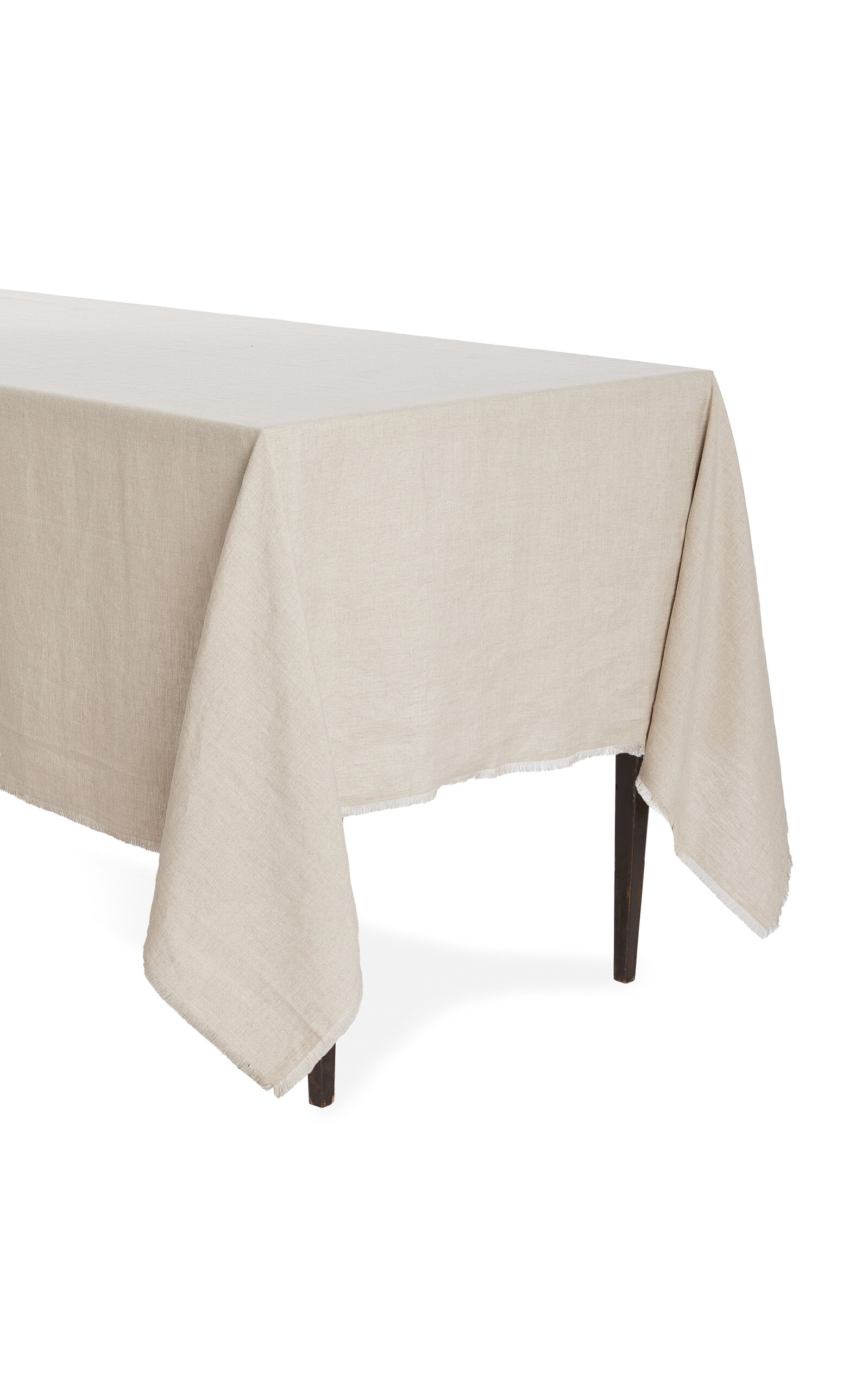 Jenni Kayne Exclusive Frayed Linen Tablecloth In Khaki