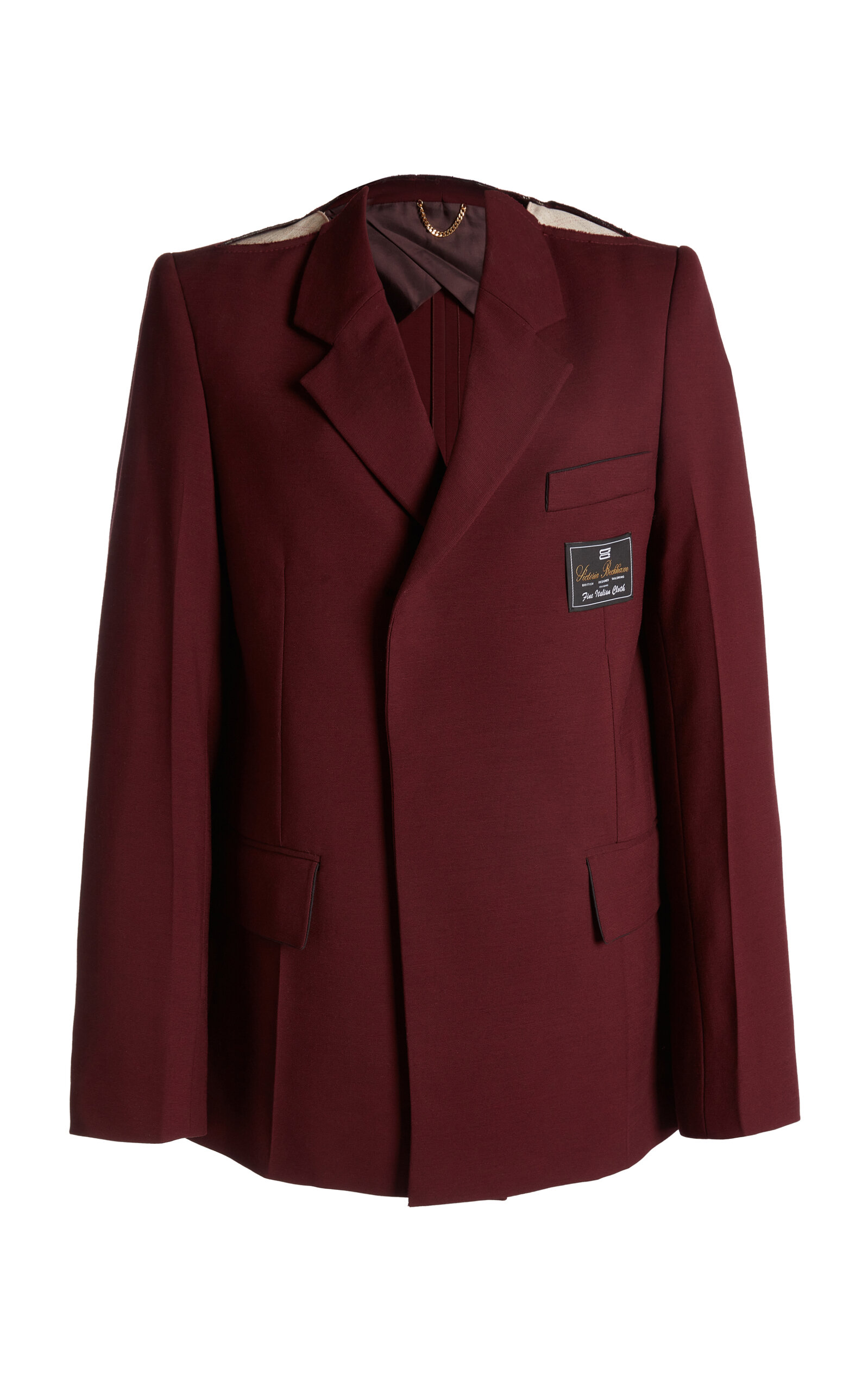 Slash-Cutout Wool Suiting Blazer