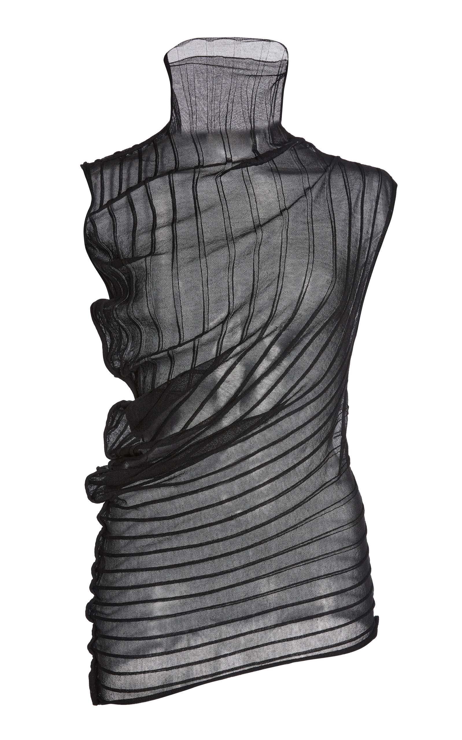 VICTORIA BECKHAM SHEER-KNIT SLEEVELESS TOP