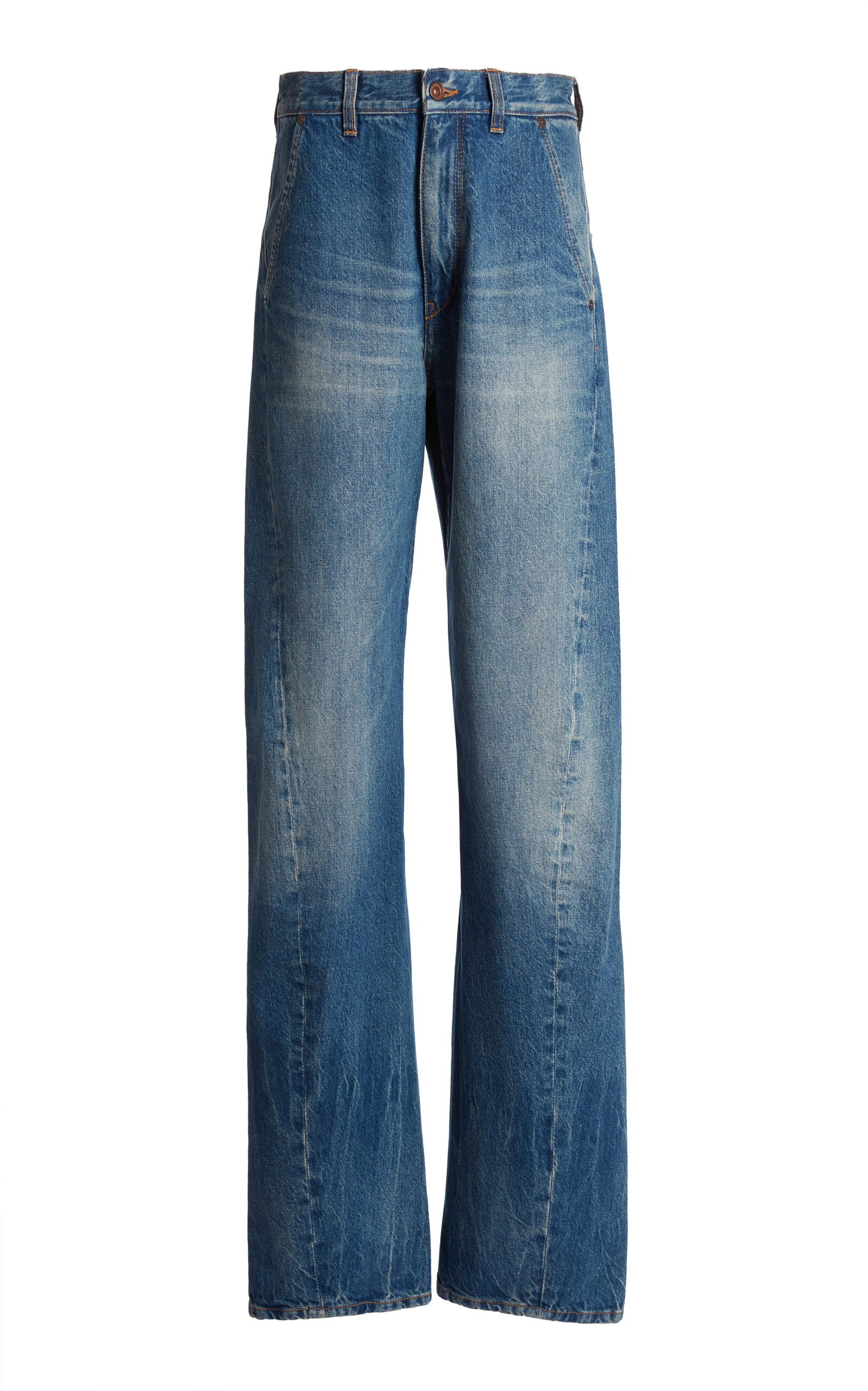 Victoria Beckham Gigi Rigid Low-Rise Wide-Leg Jeans