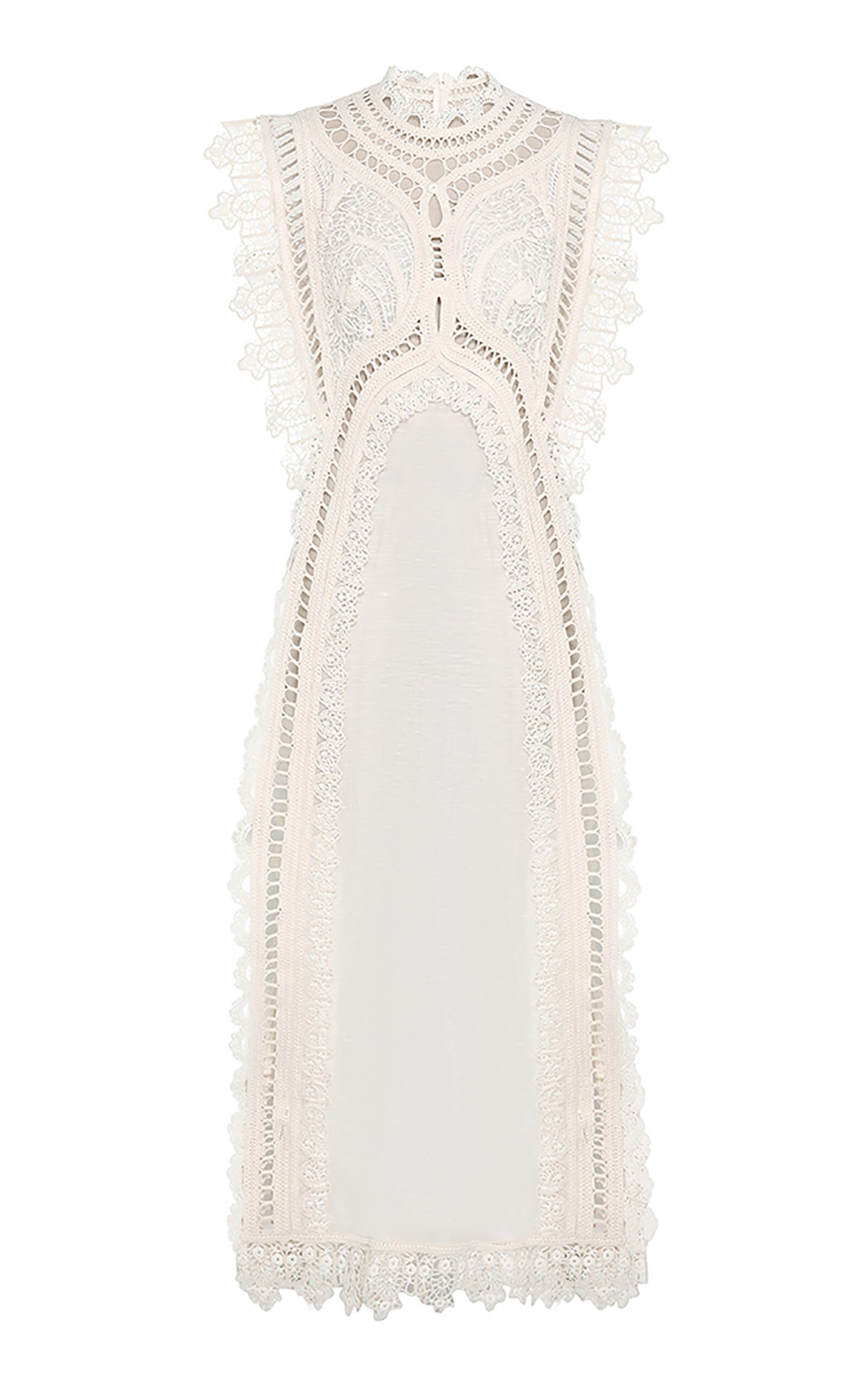 Zimmermann Illuminate Cornelli Maxi Dress In Off-white