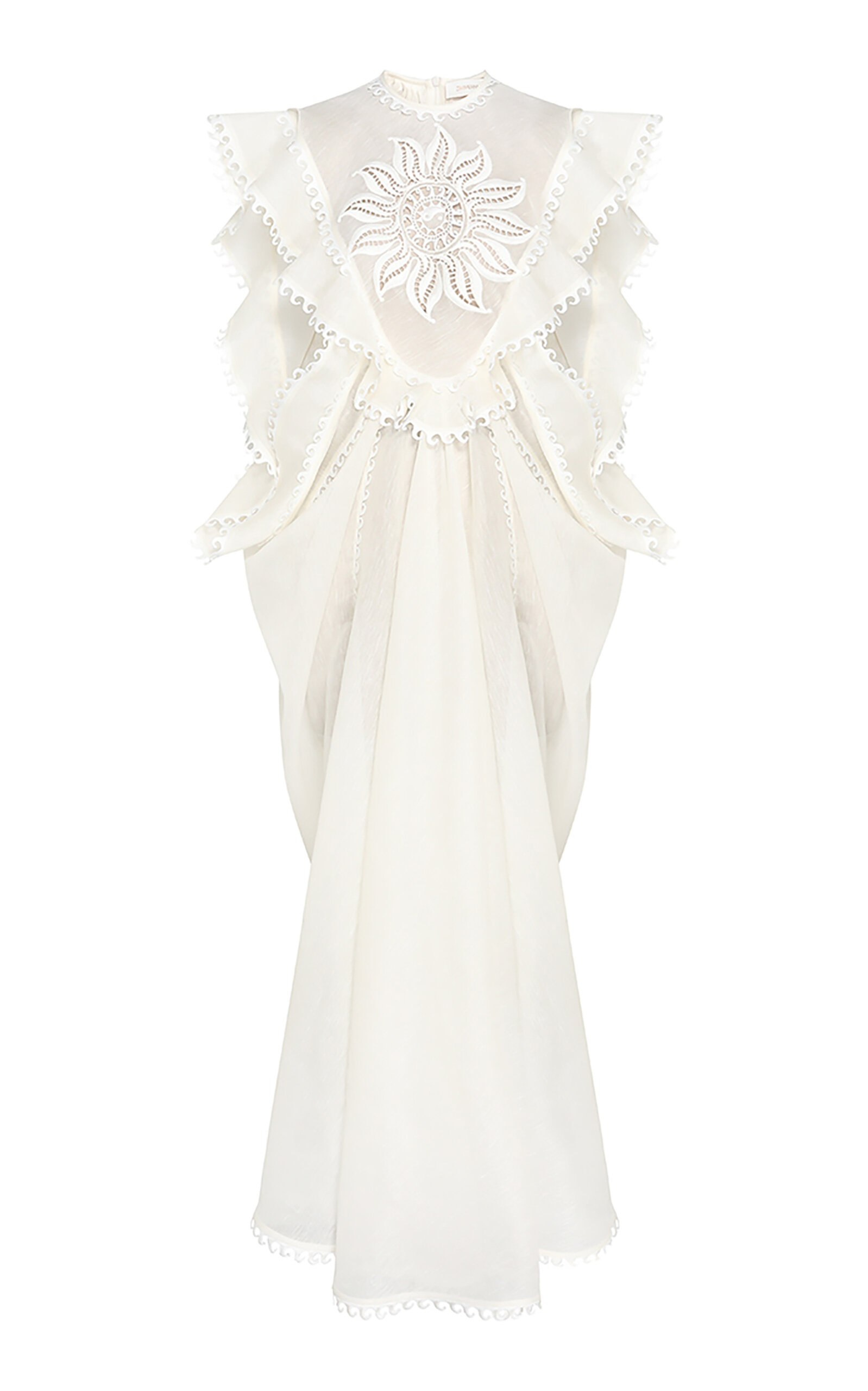 Zimmermann Balance Waterfall Dress - Ivory