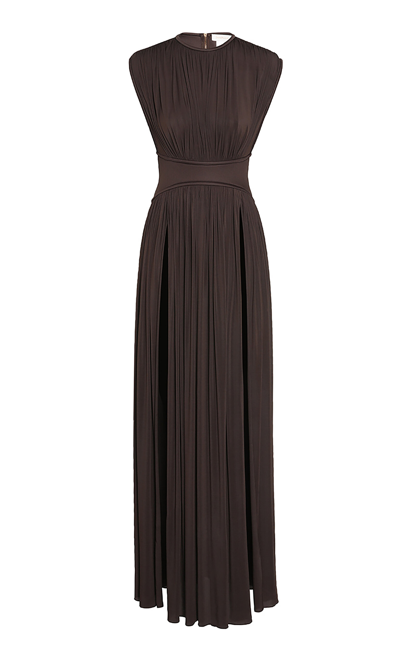 Shop Zimmermann Illuminate Column Dress In Brown
