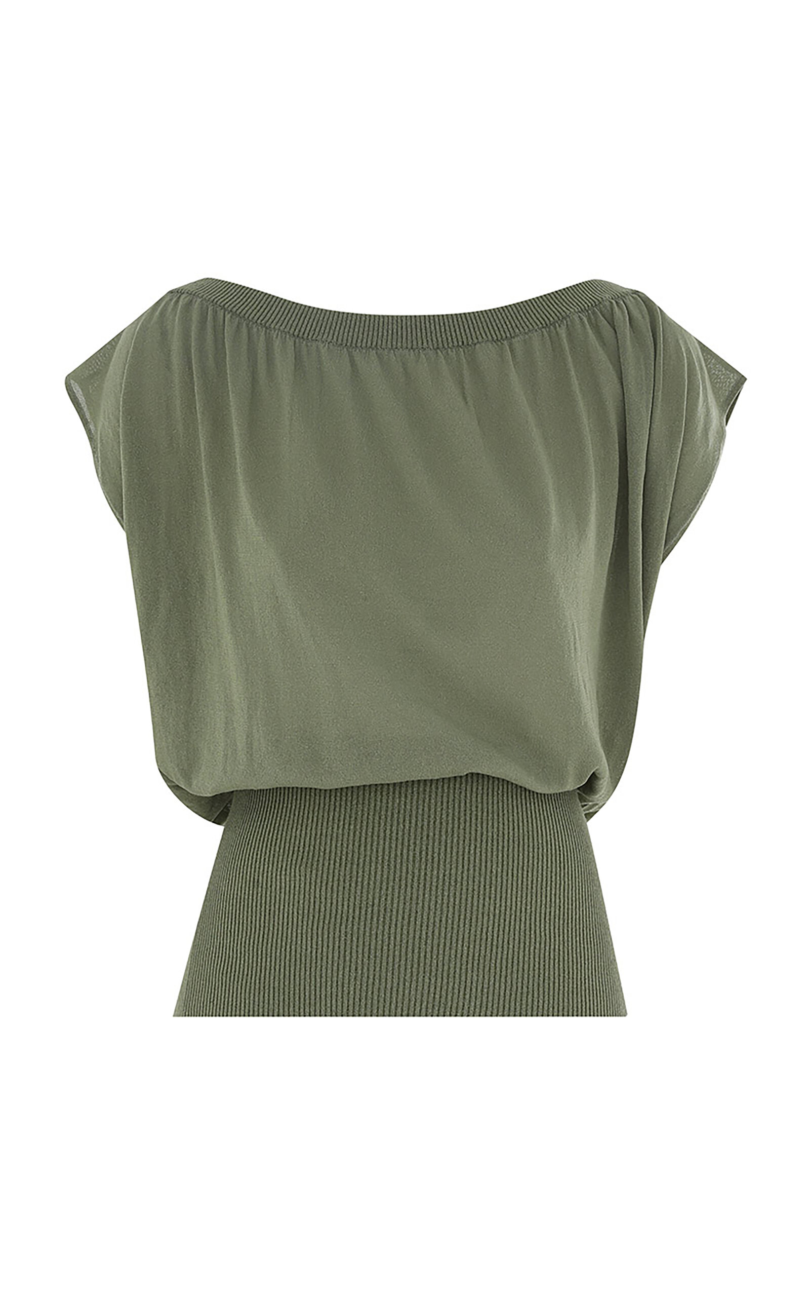 ZIMMERMANN ILLUMINATE DRAPED GAUZE-KNIT TOP
