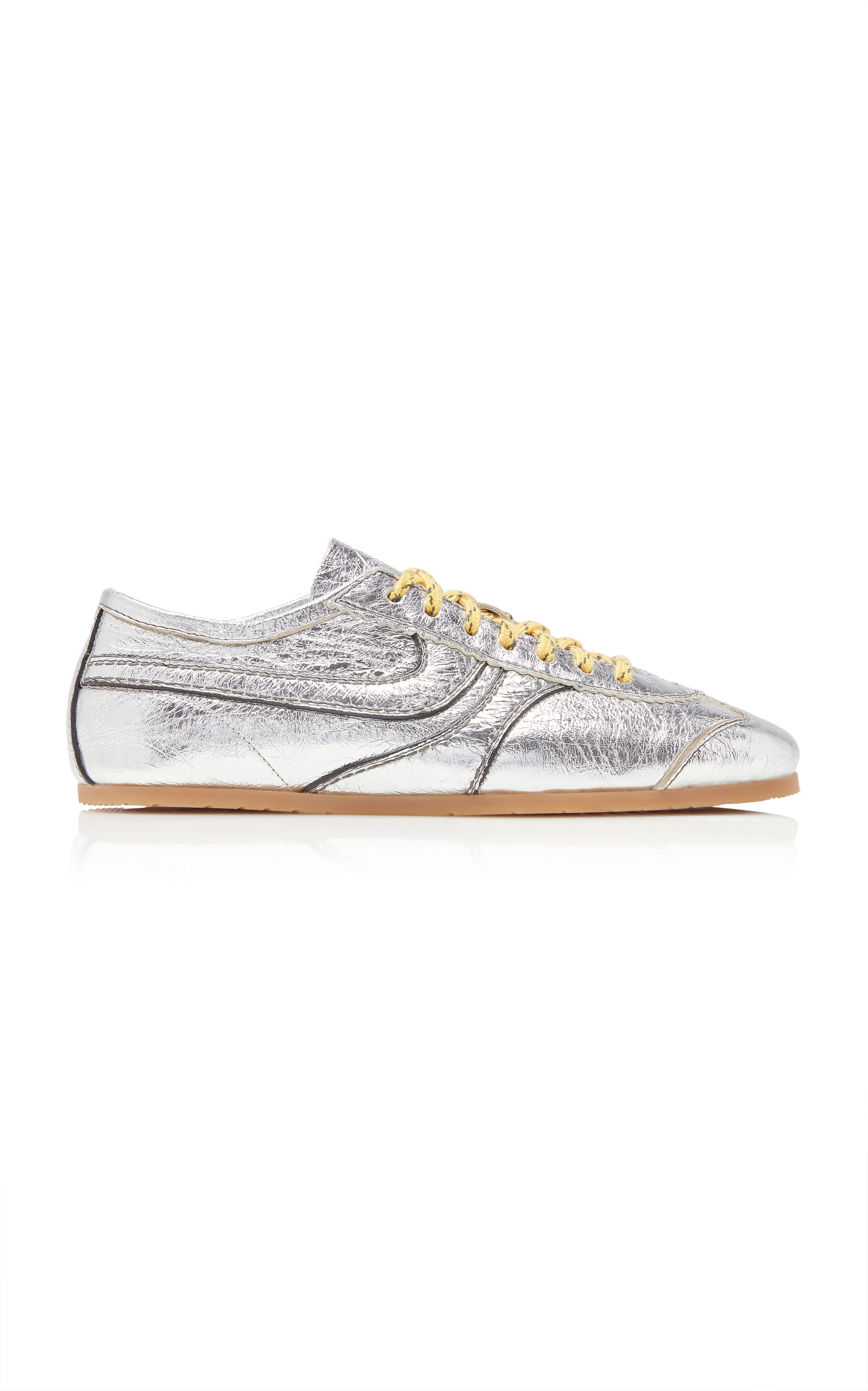 Metallic Leather Sneakers