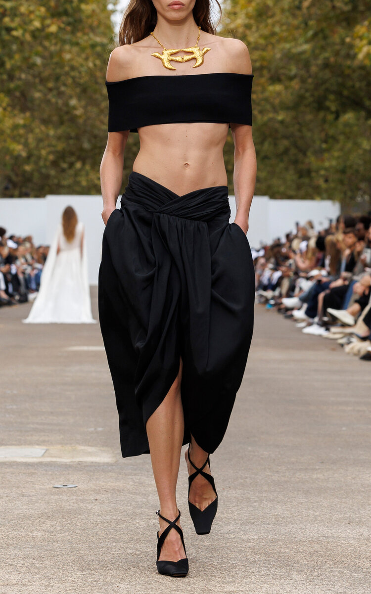 Stella Mccartney Off-the-shoulder Talco Bandeau Top In Black
