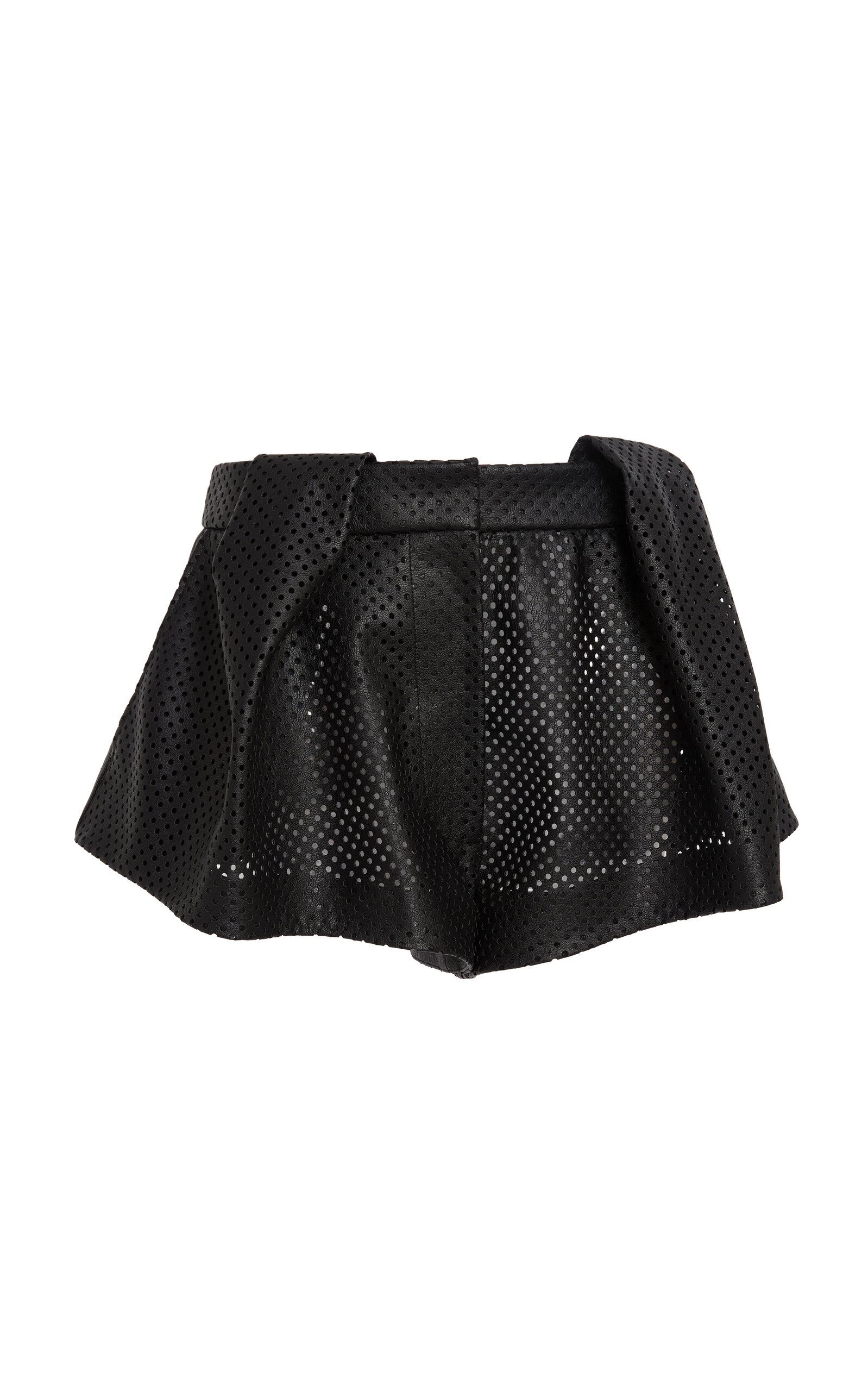 Stella Mccartney Black Altermat Perforated Balloon Shorts In Black