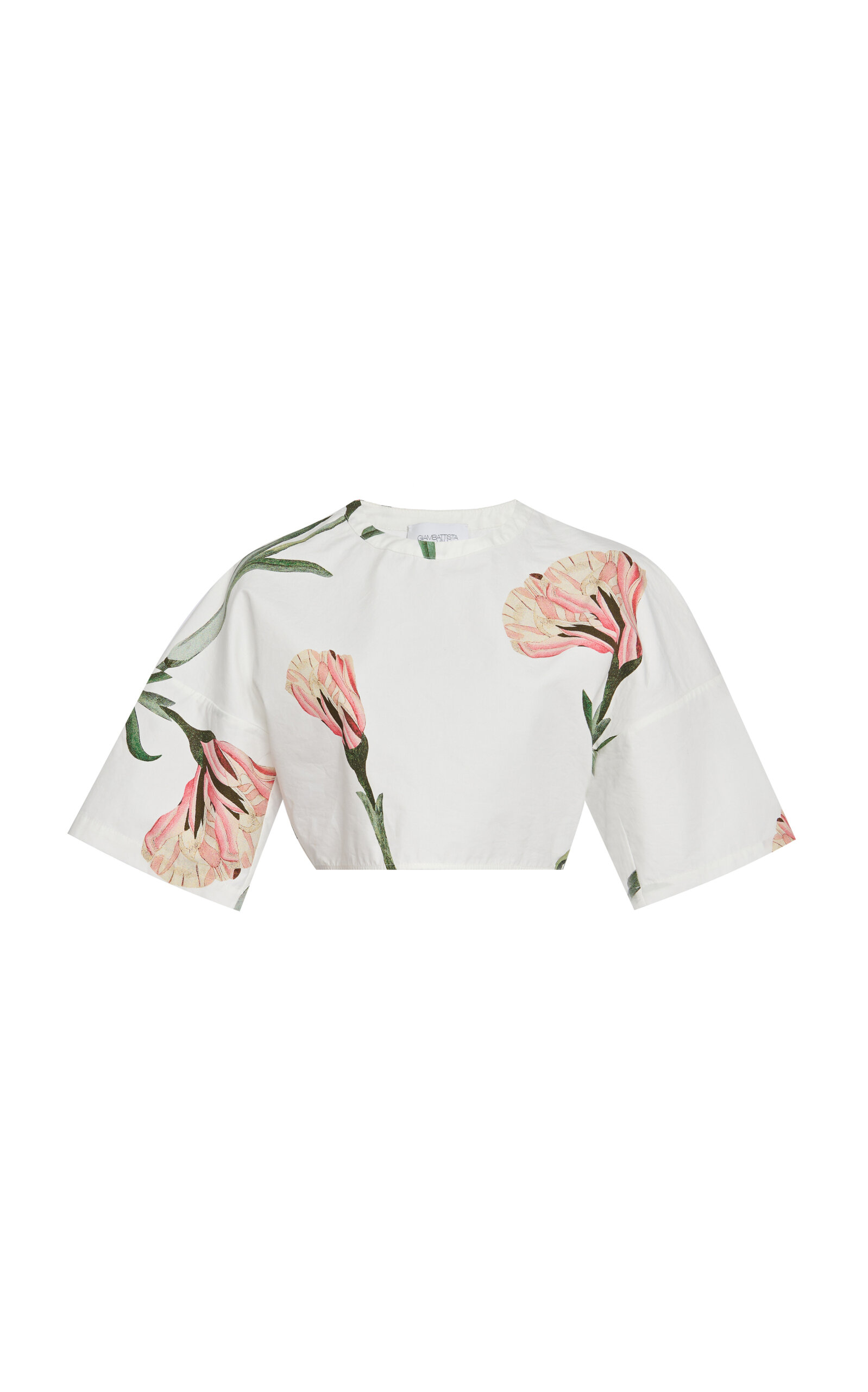 Giambattista Valli Printed Cotton Poplin Top - Ivory
