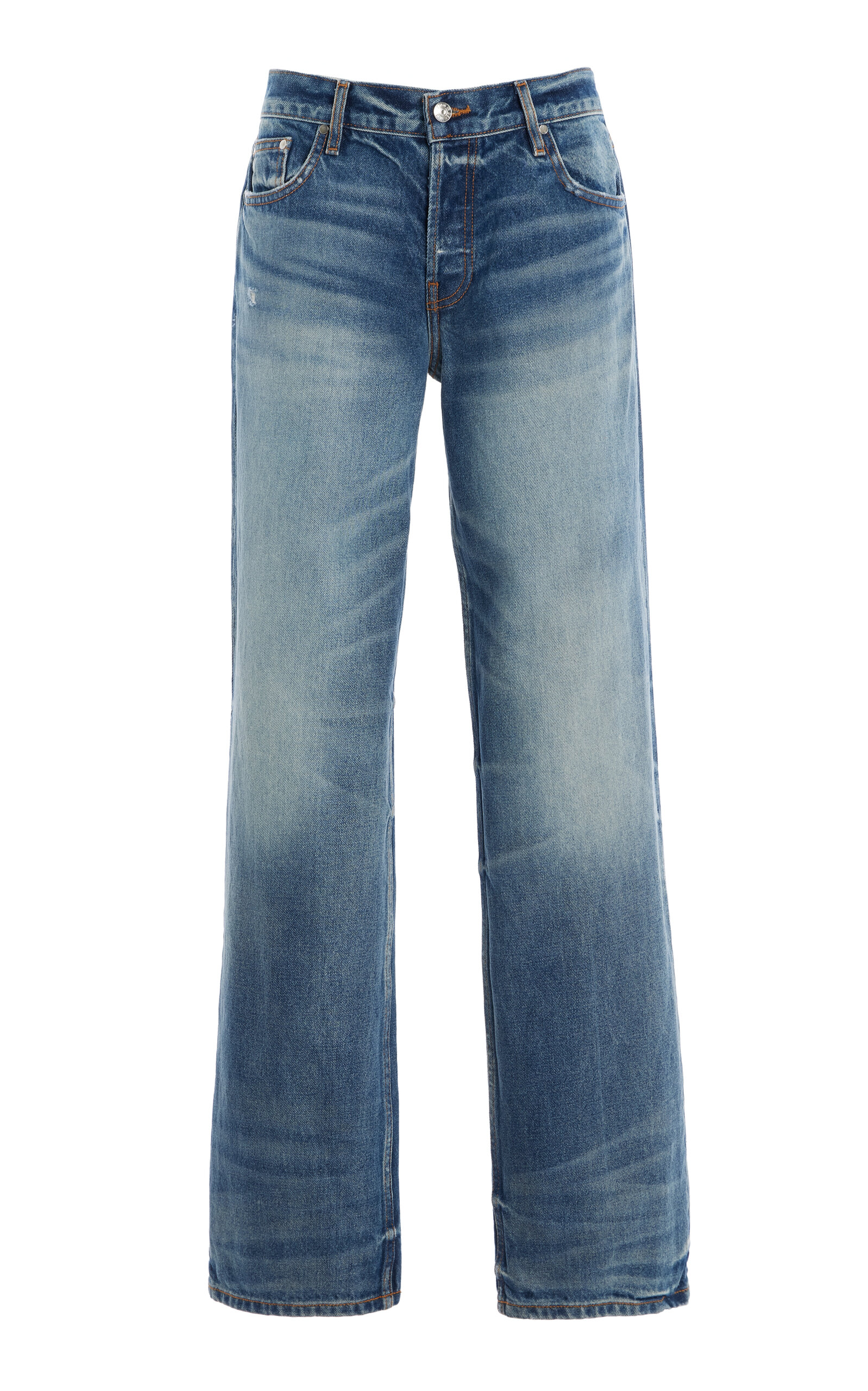 EB Denim Low-Rise Baggy Straight-Leg Jeans