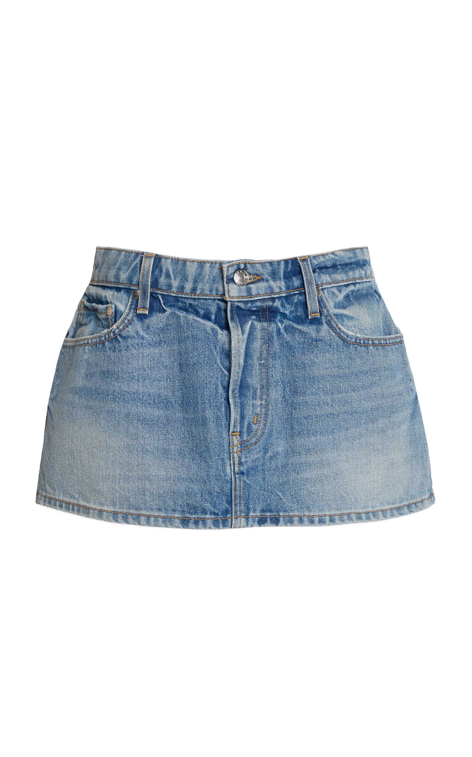 EB Denim Cherry Denim Mini Skirt - Medium Wash - XS
