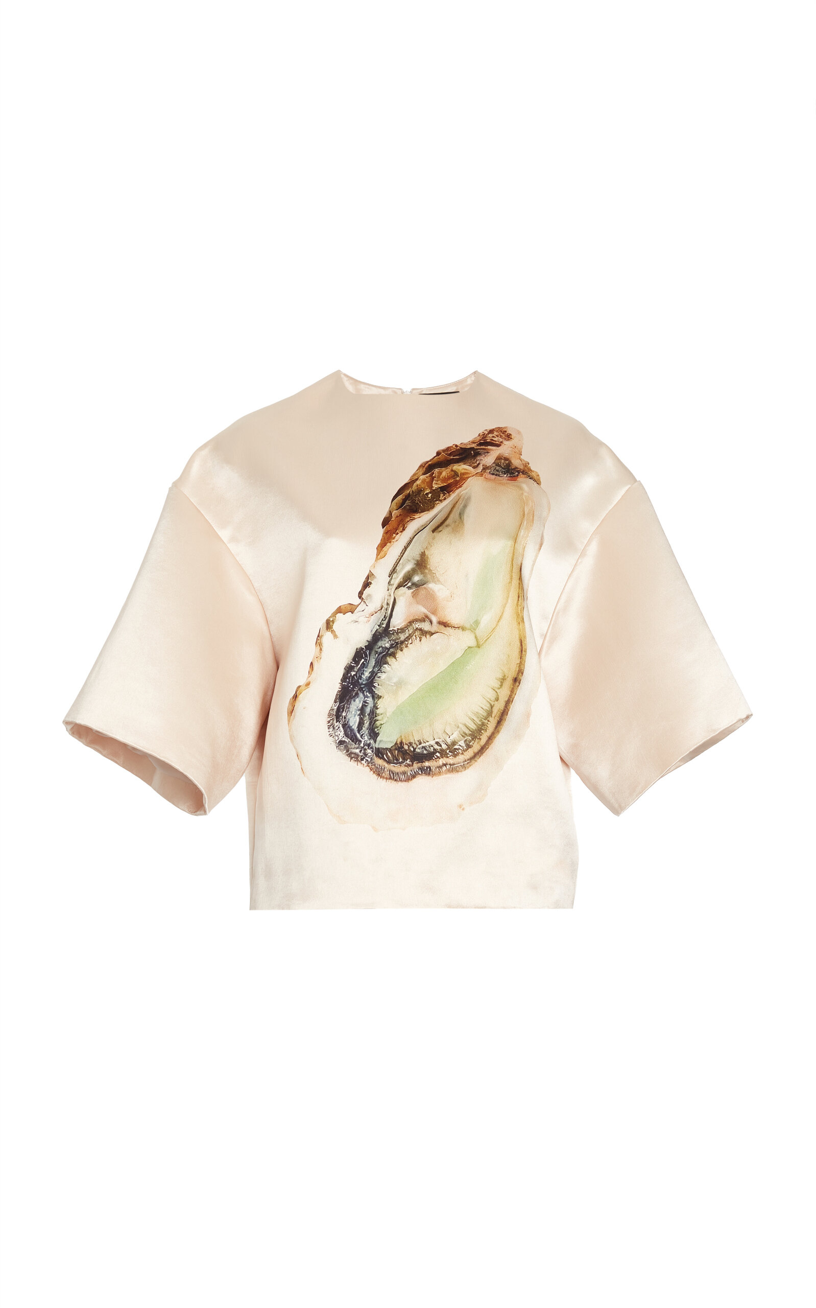 A.W.A.K.E. MODE Oyster Satin Top - Print - XS