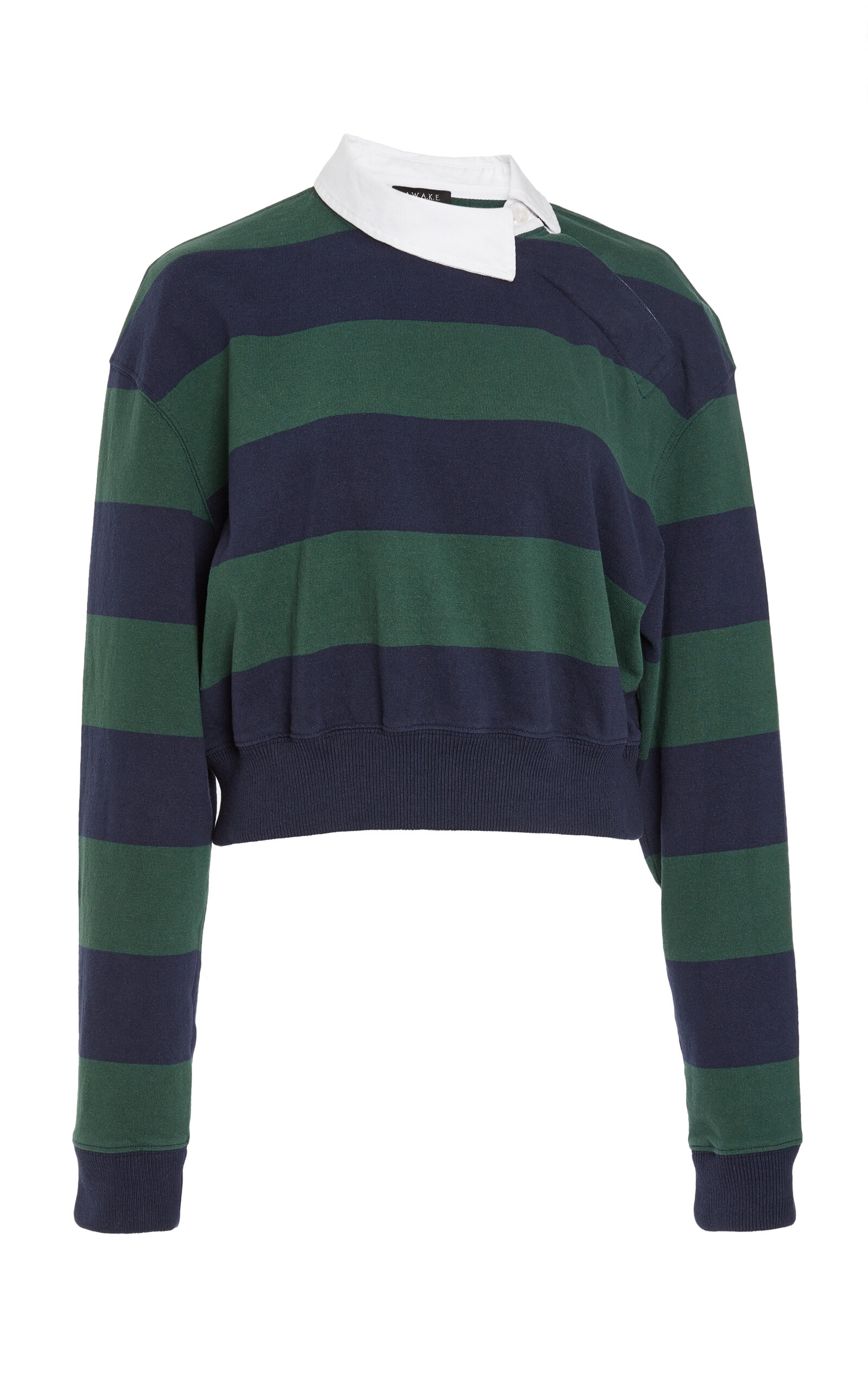 A.W.A.K.E. MODE Twisted Collar Rugby Jersey - Stripe - XS