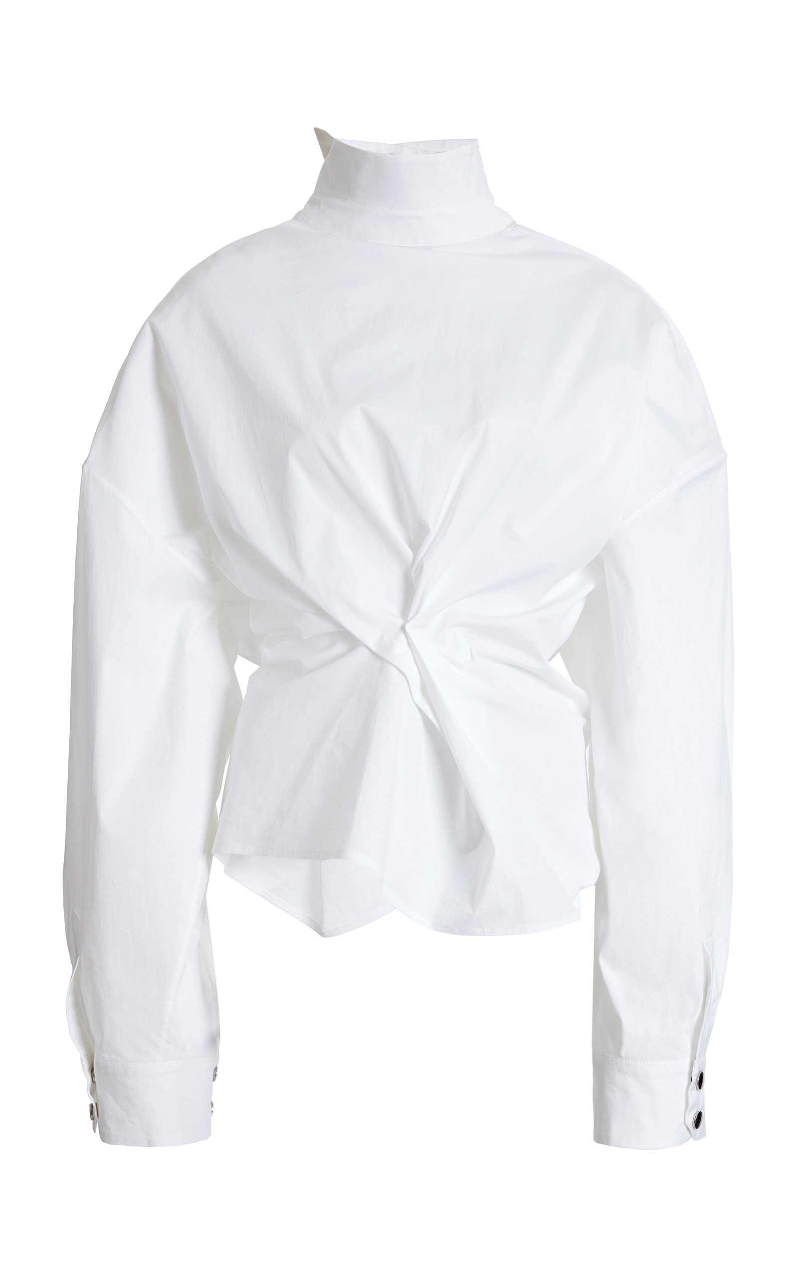Asymmetric Stretch-Cotton Shirt