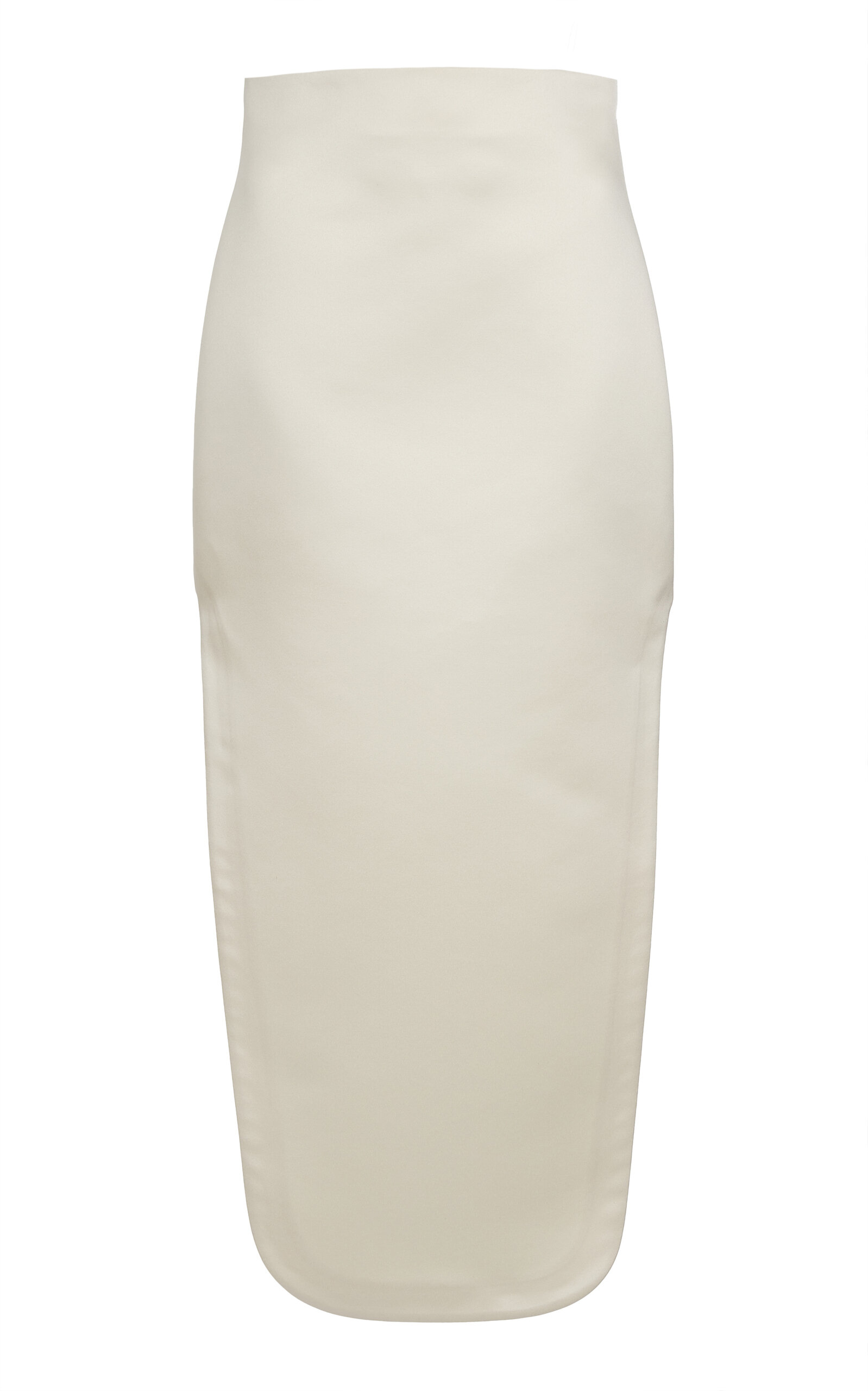 A.W.A.K.E. SLIT-DETAIL SATIN MIDI SKIRT 