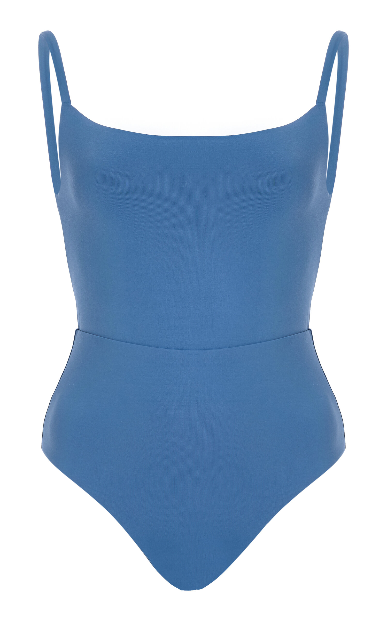 ANEMOS SQUARE-NECK OPEN-BACK ONE-PIECE SWIMSUIT