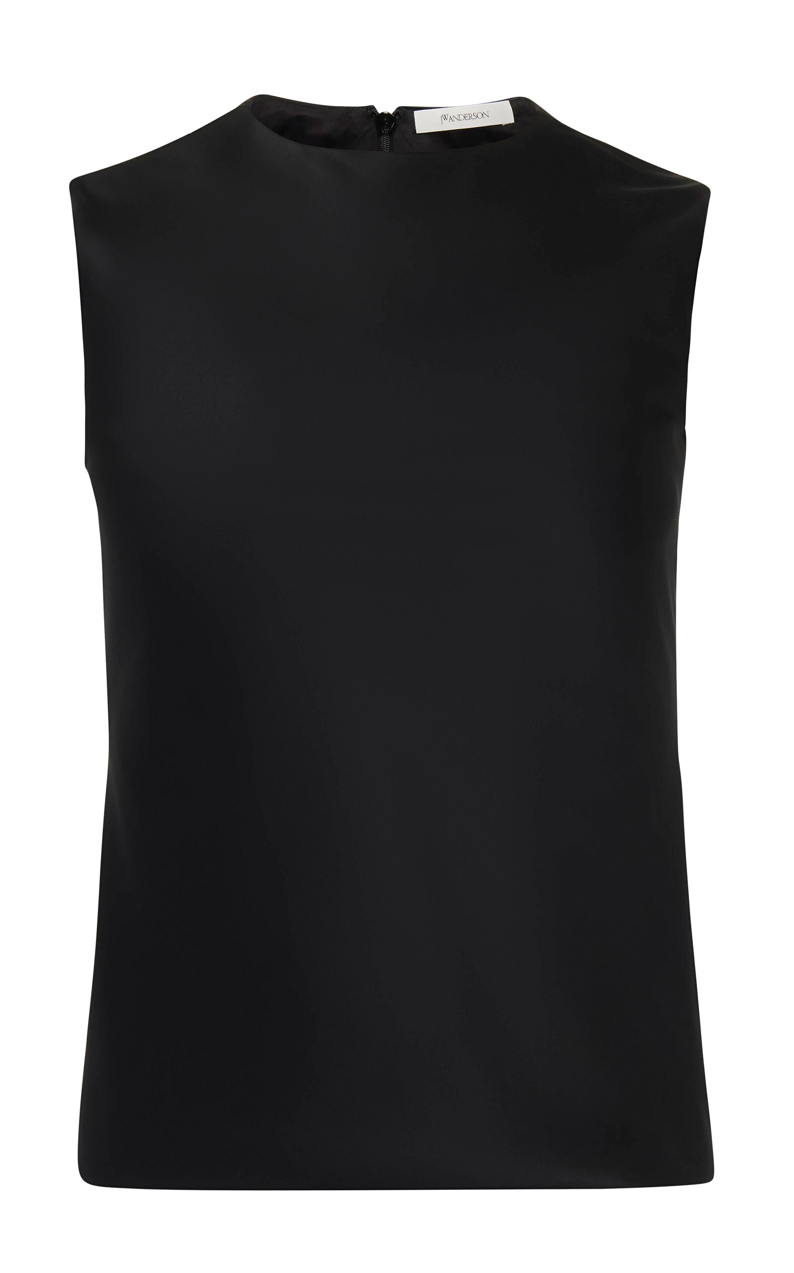 Jw Anderson Stretch Crew Neck Sleeveless Top In Black