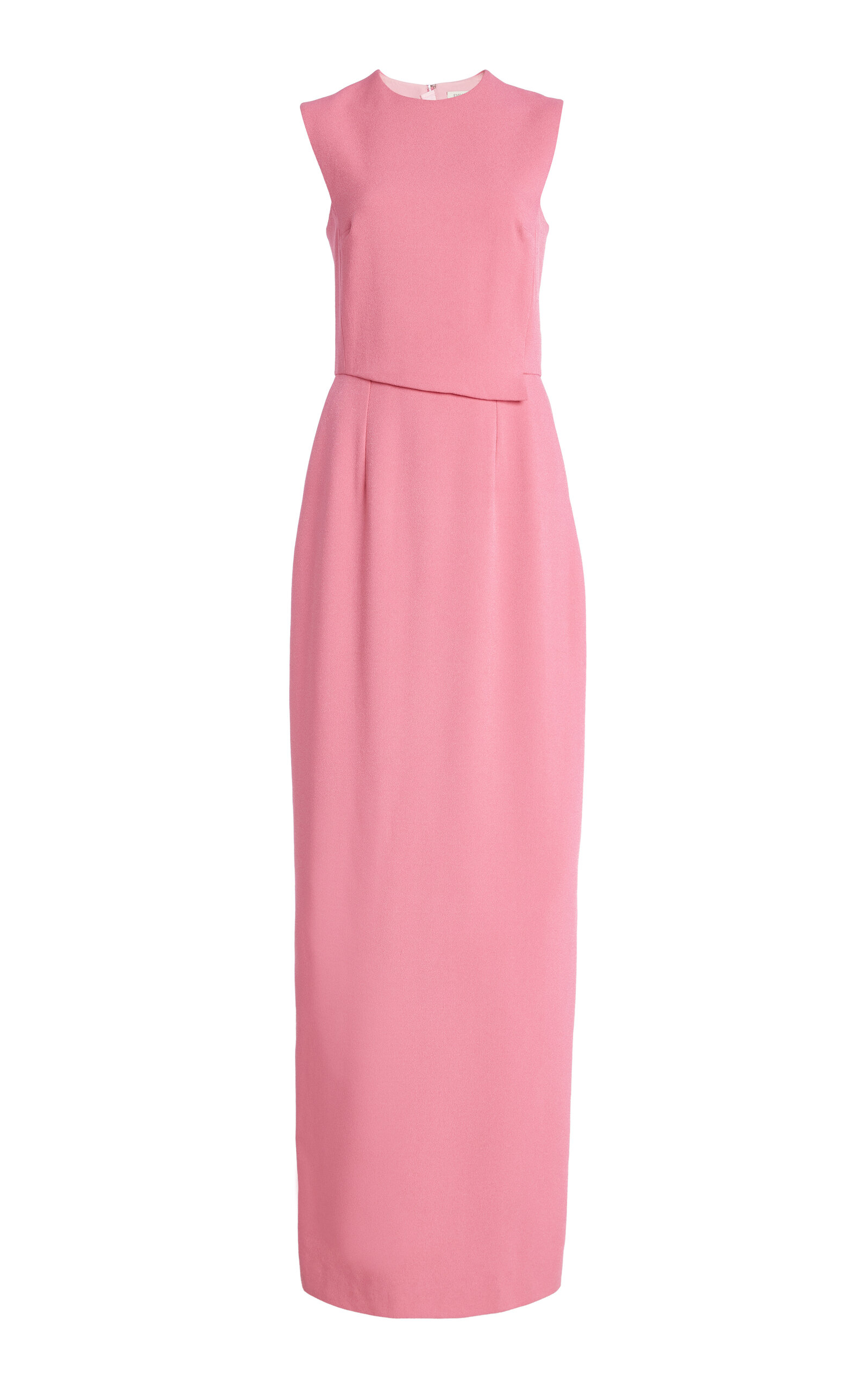 Emilia Wickstead Juulia Crepe Maxi Dress In Pink