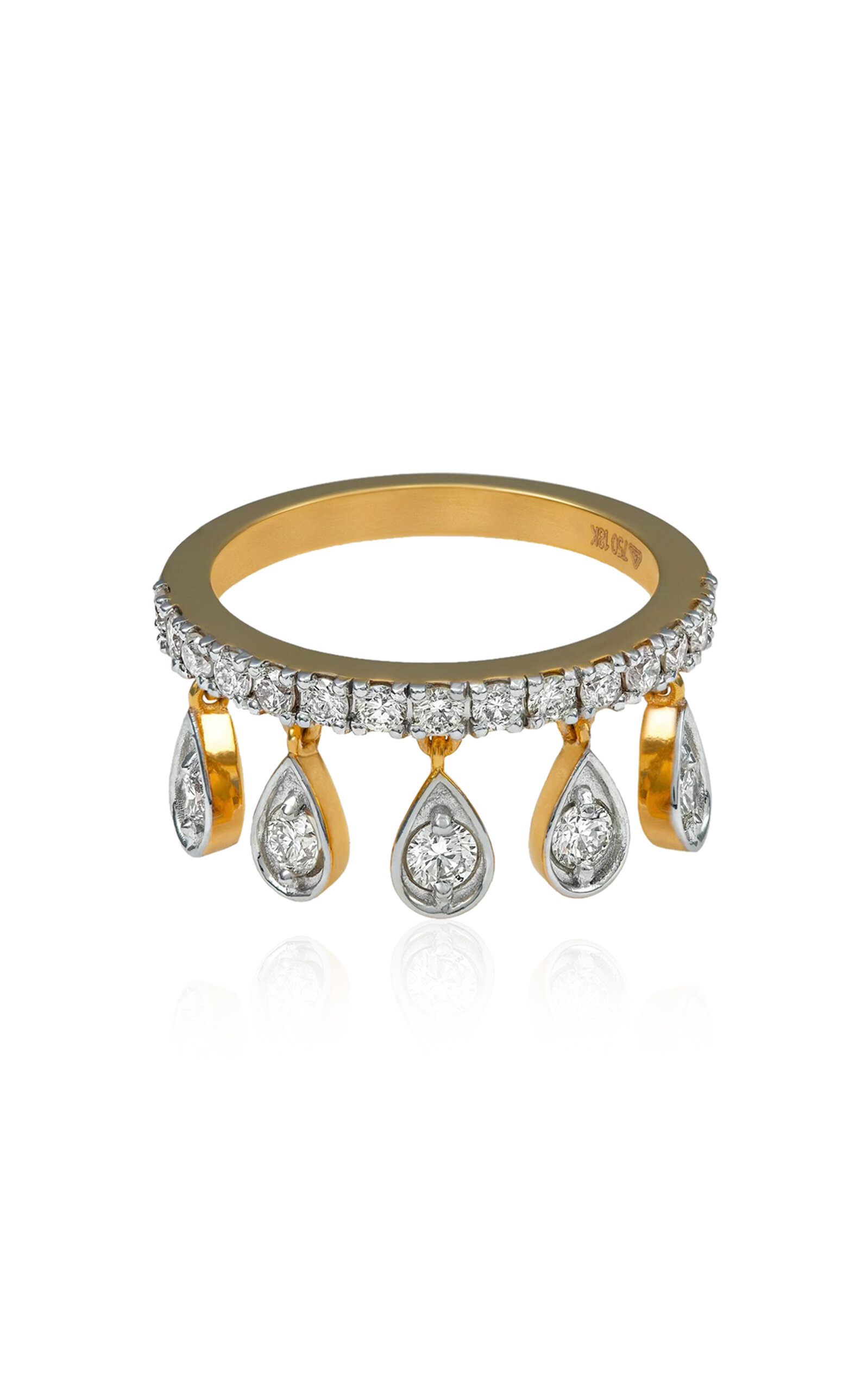 Khepri 18k Yellow Gold Dancing Diamond Ring