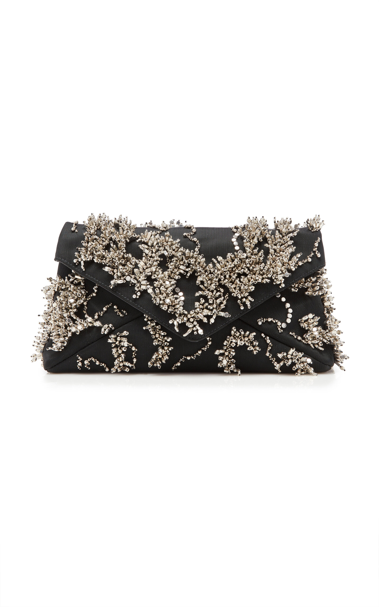 Dries Van Noten Embellished Canvas Clutch - Black - OS - Women's Clothing
