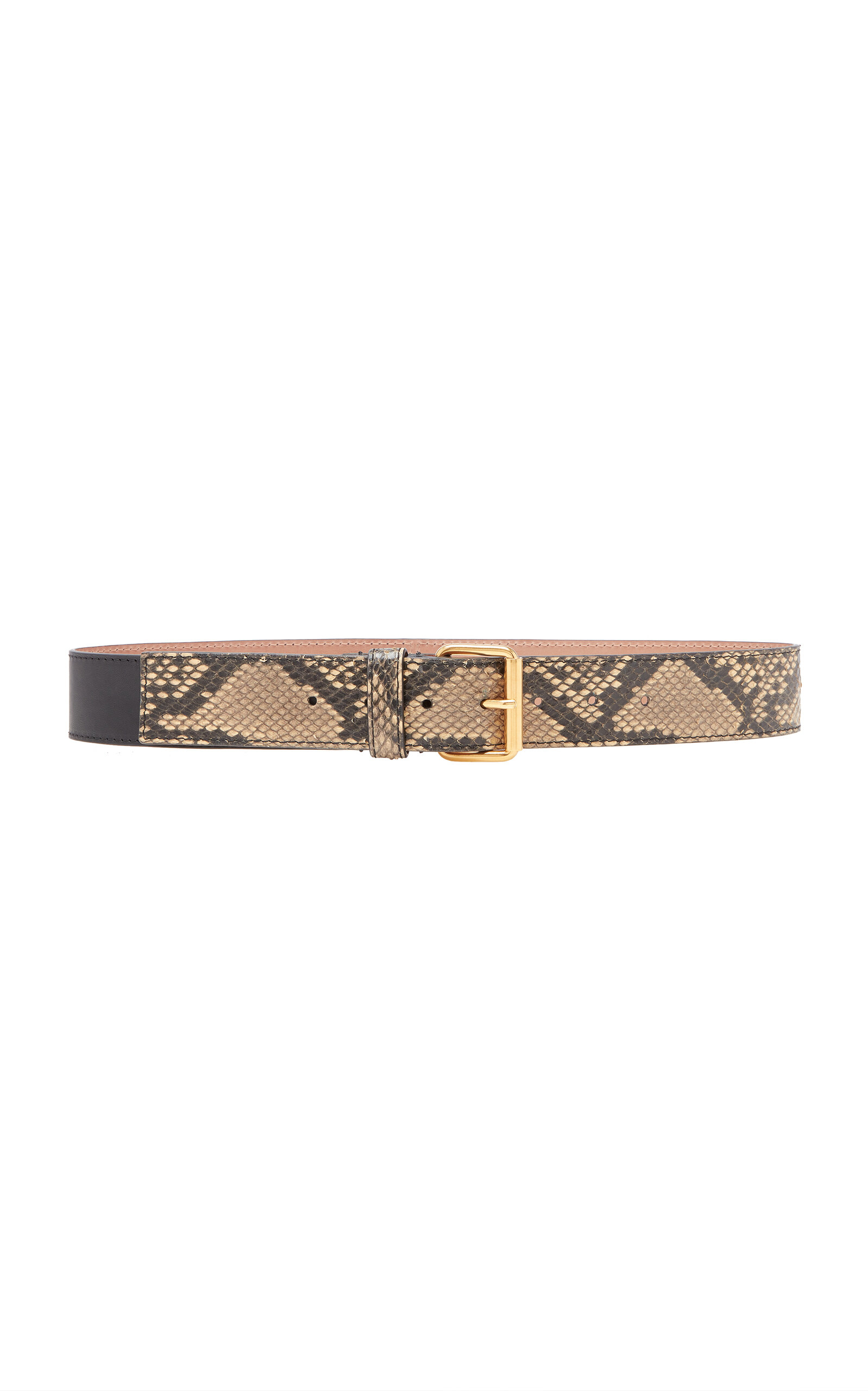 Dries Van Noten Python-Effect Leather Belt